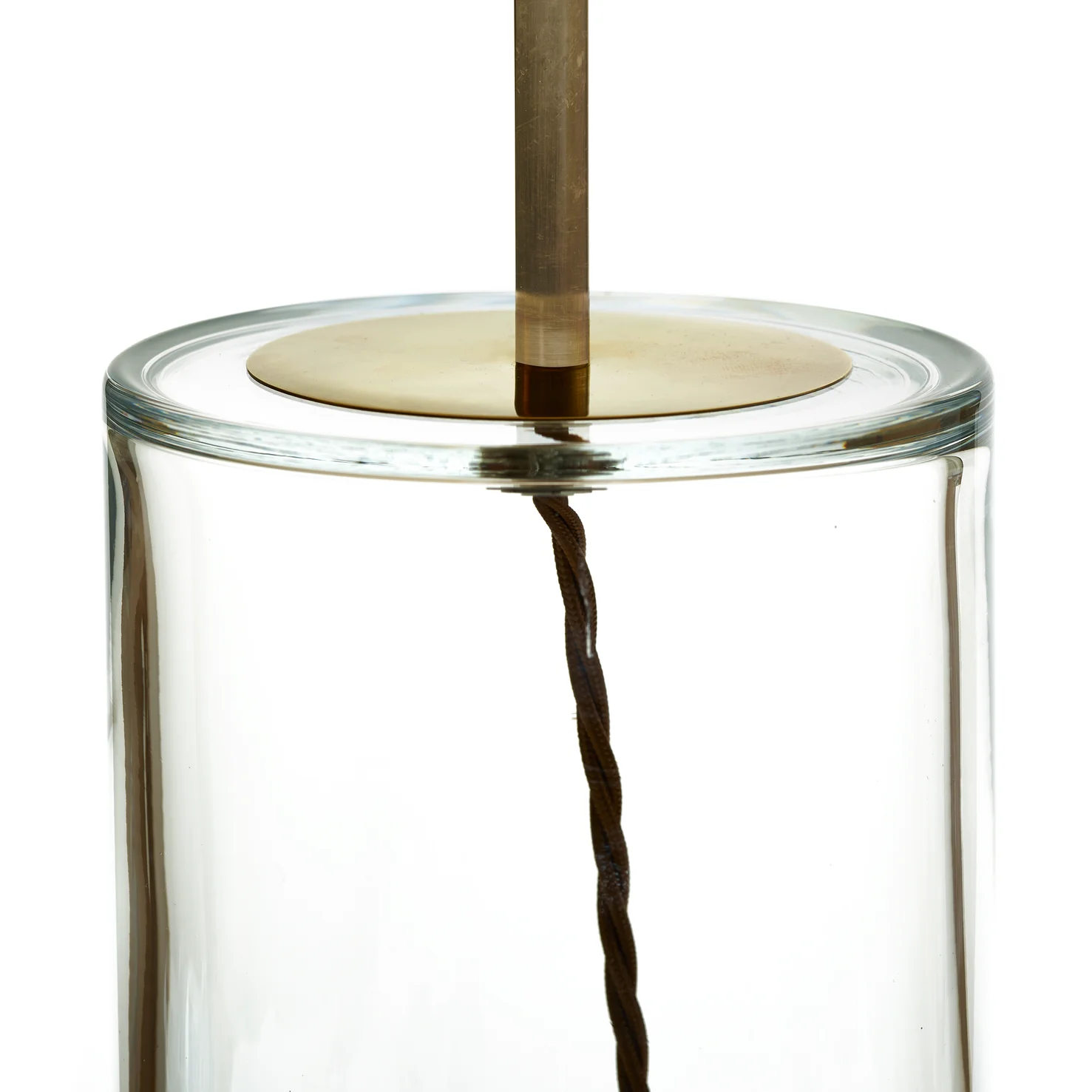 Regular Wisteria table lamp in brass and clear glass - Image 5