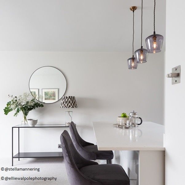 Regular Wisteria table lamp in nickel and clear glass - Image 3
