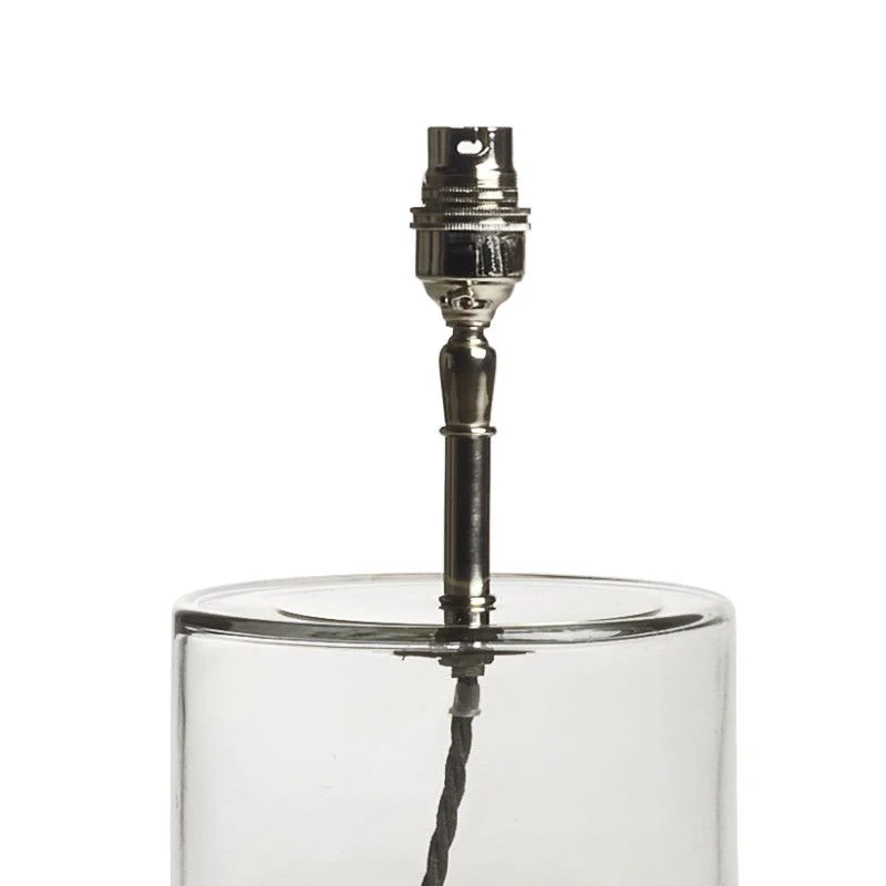 Regular Wisteria table lamp in nickel and clear glass - Image 4