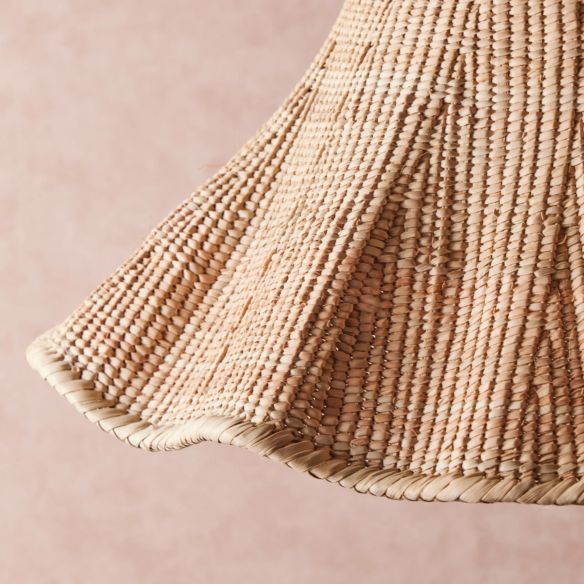 Regular Wonky Wave natural woven palm basket - Image 7