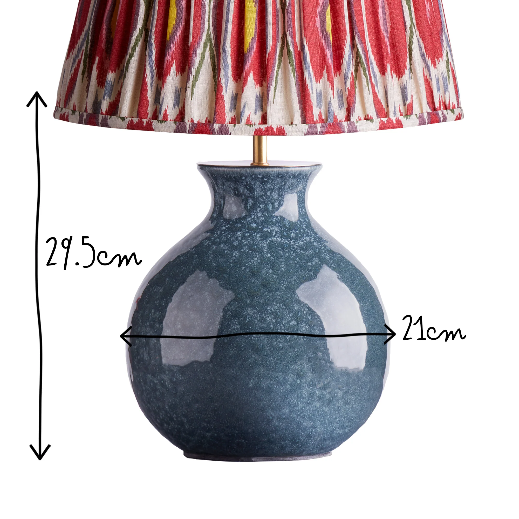 Reilly table lamp in blue glaze - Image 8