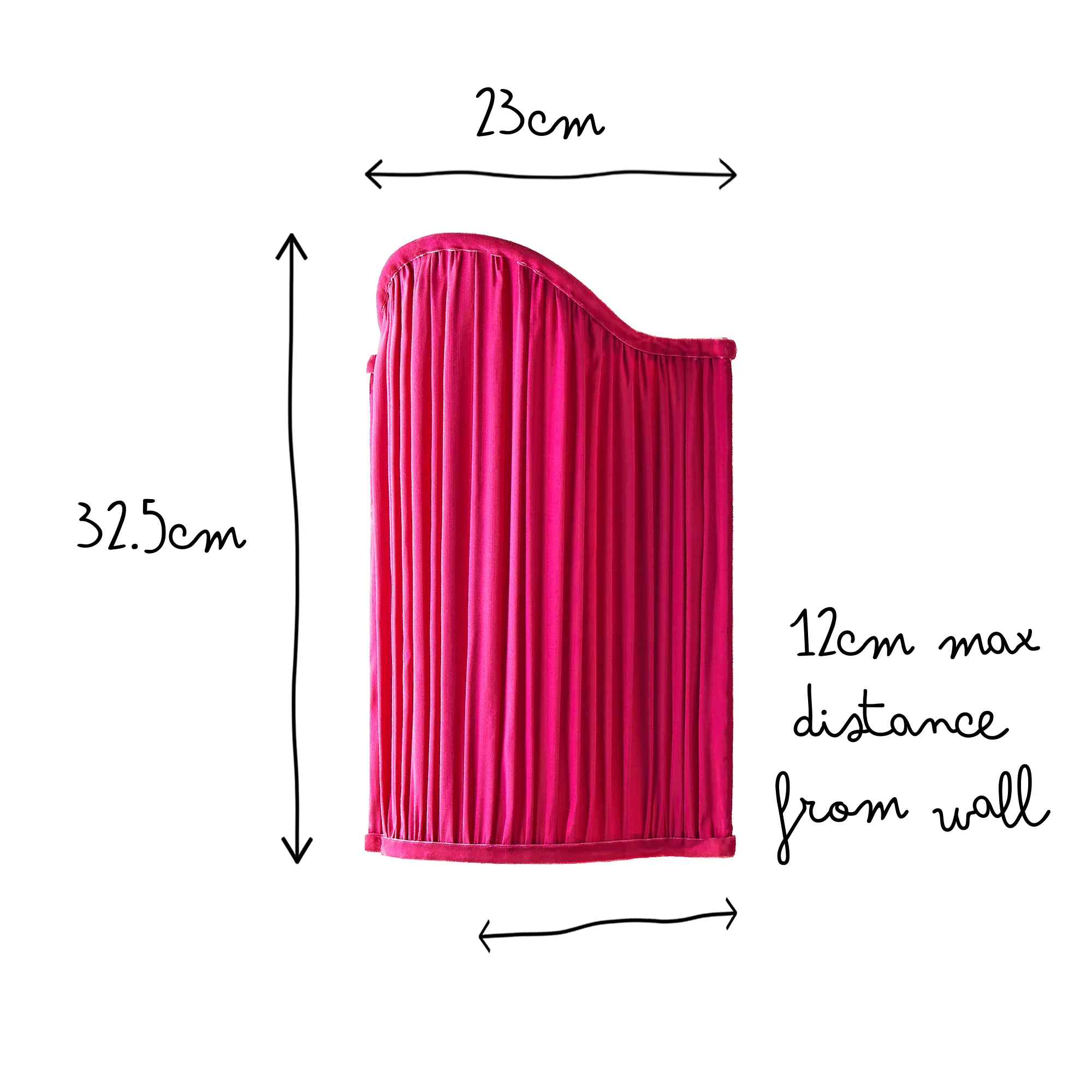 Rialto venetian style wall light in Fuchsia silk - Image 10