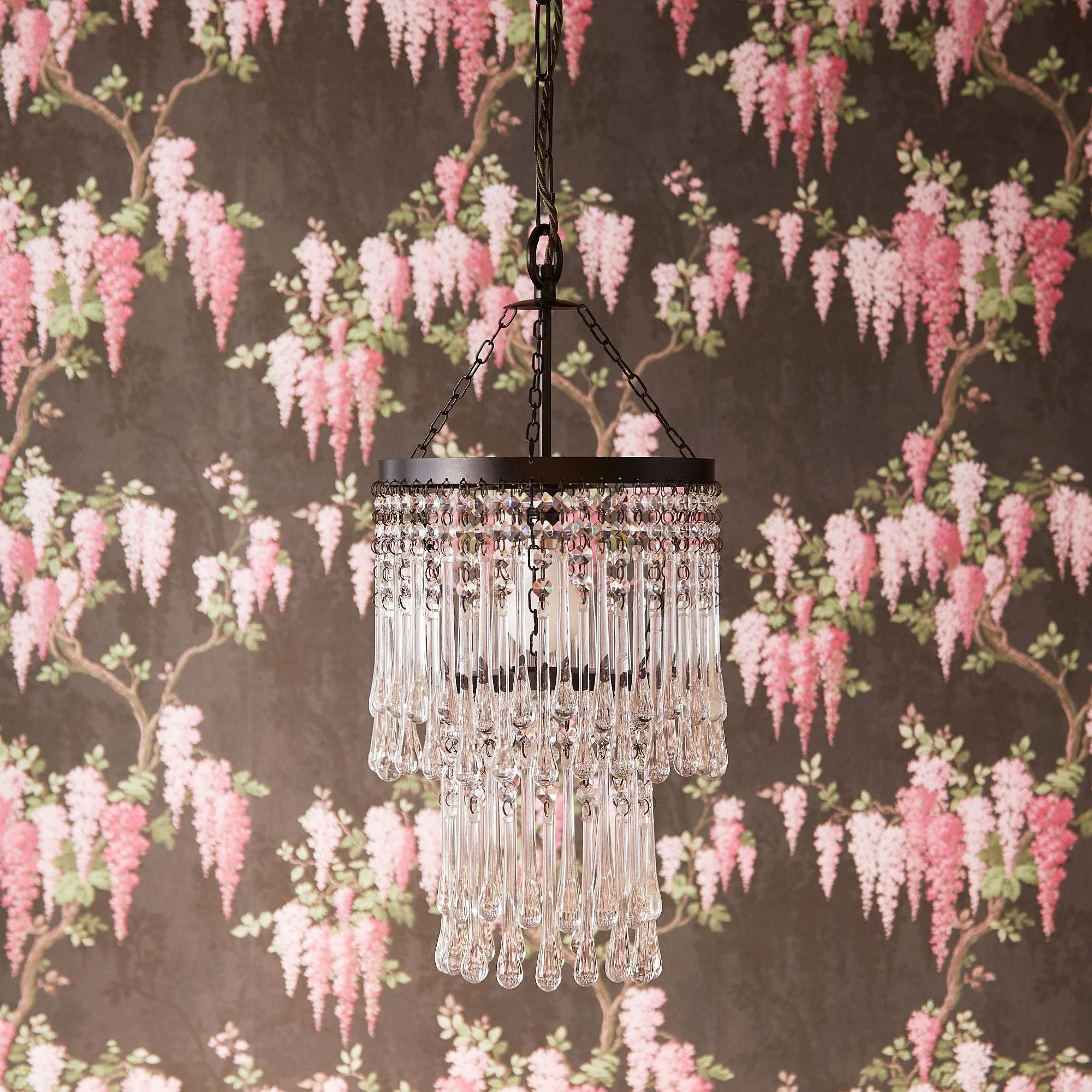 Rita chandelier with clear blown glass droplets - Image 4