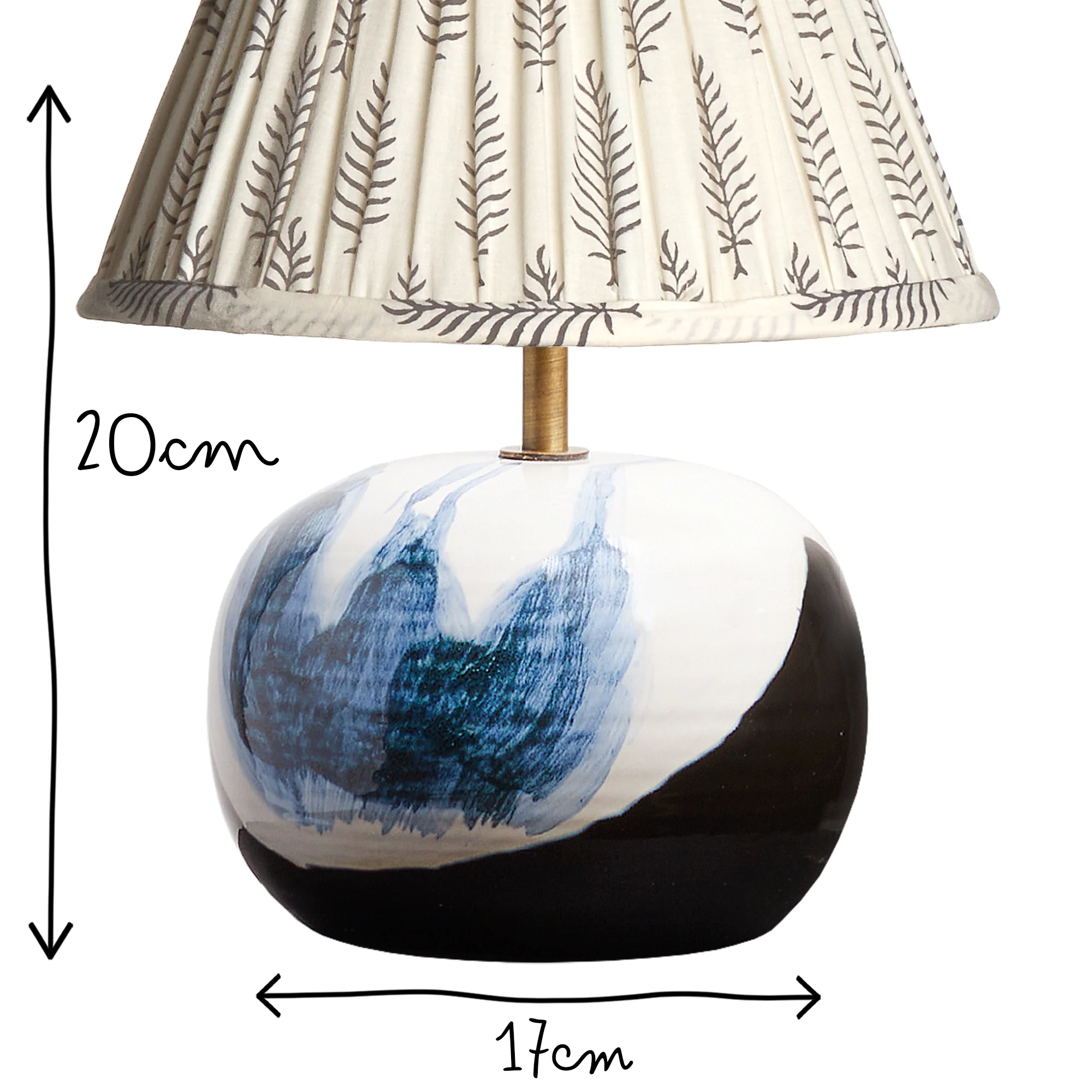 Robyn table lamp in blue and white ceramic - Image 13
