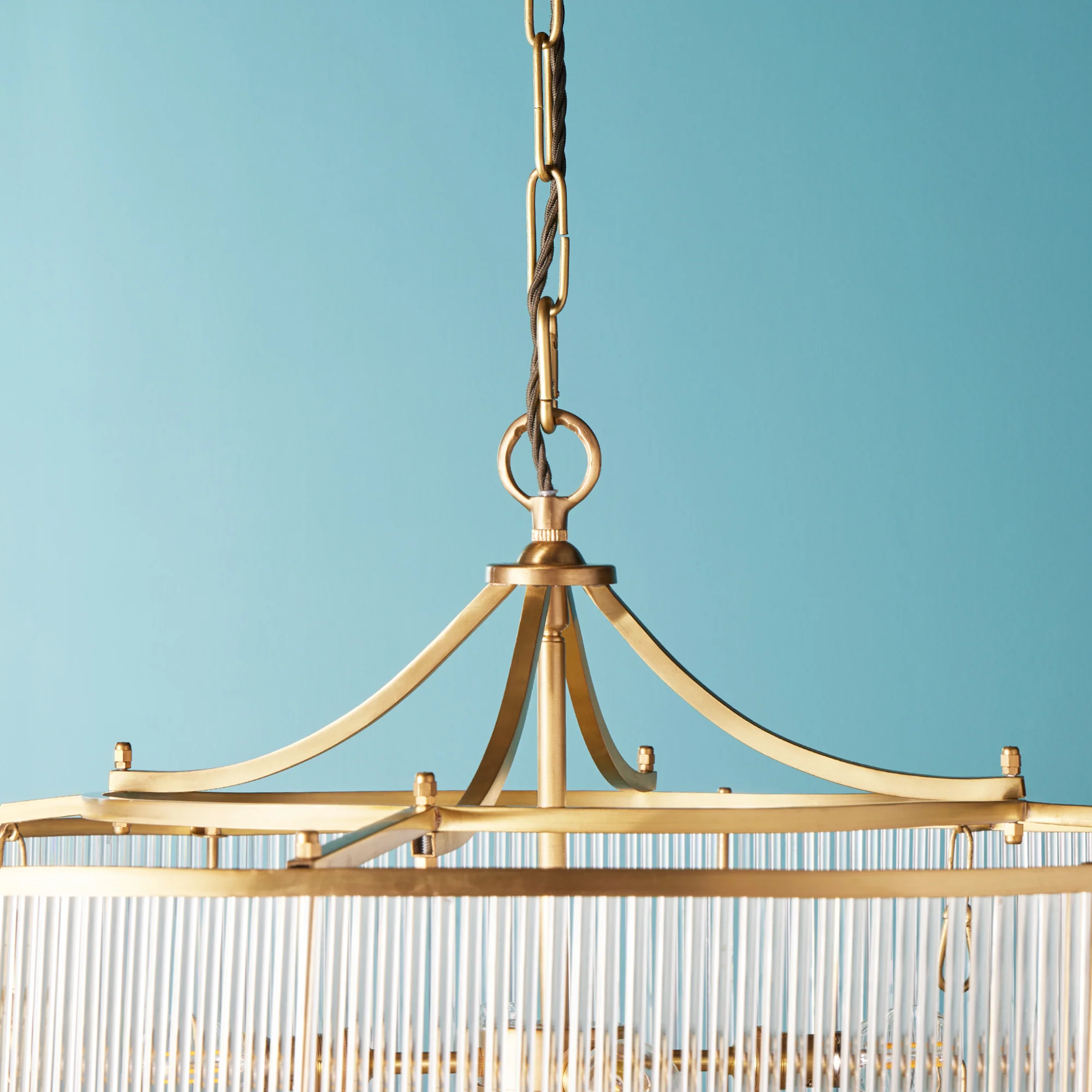 Rodaximus chandelier in brass and glass - Image 3