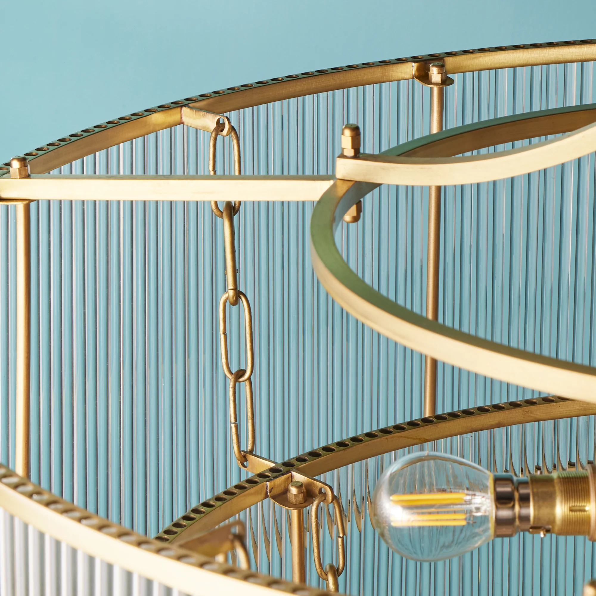 Rodaximus chandelier in brass and glass - Image 4