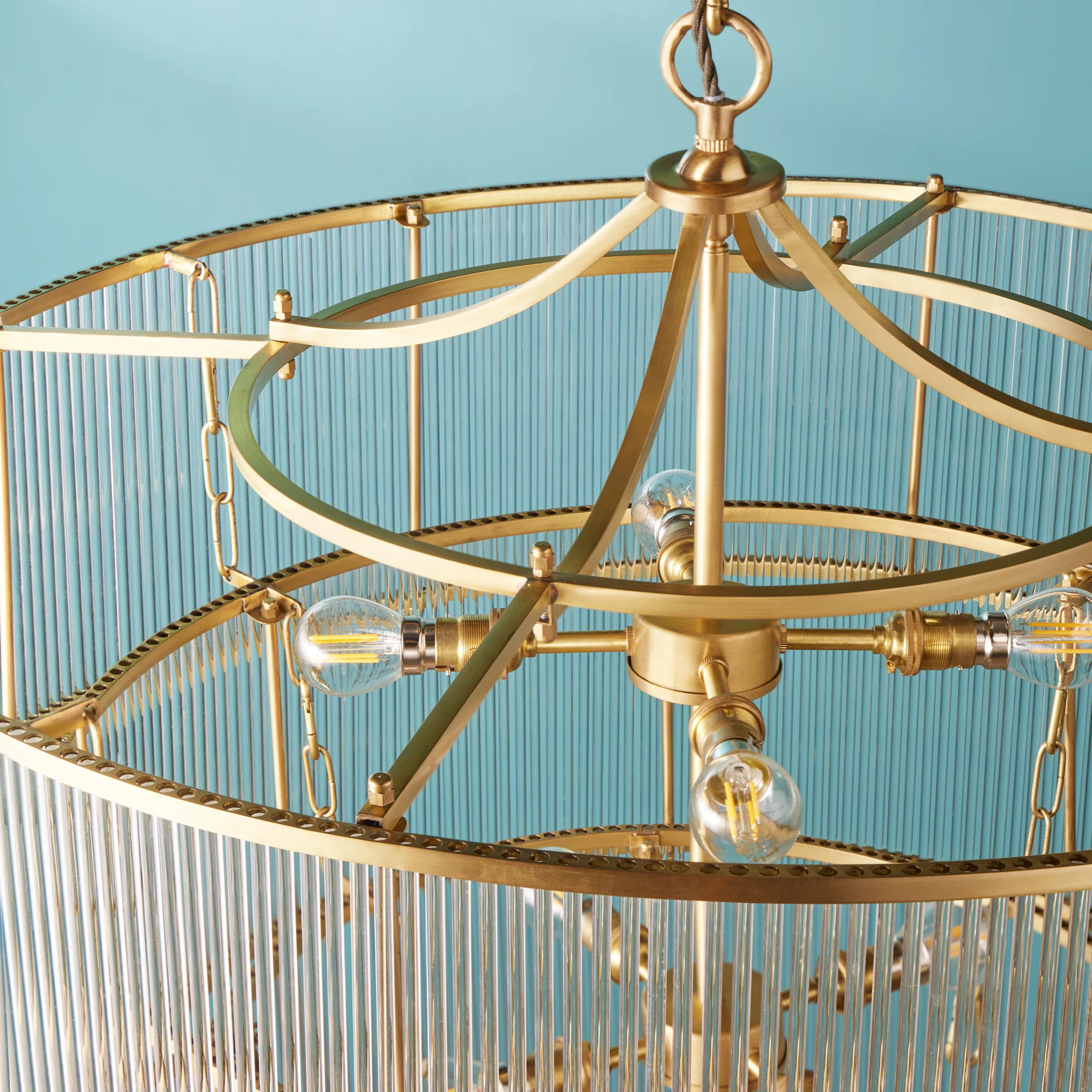 Rodaximus chandelier in brass and glass - Image 6