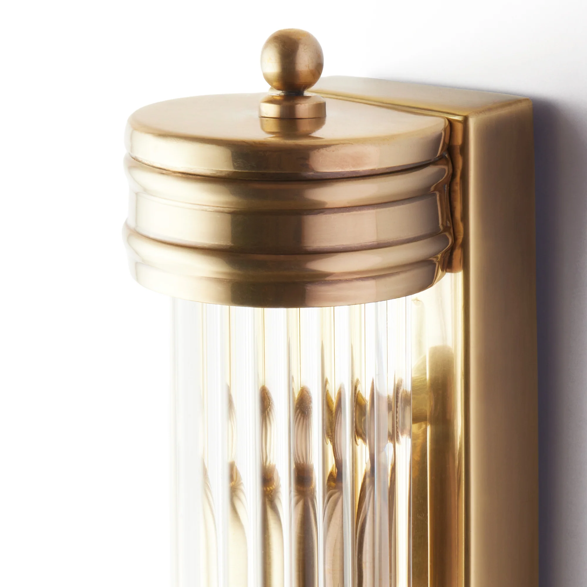 Rodtastic IP44 wall light in brass with glass rods - Image 6