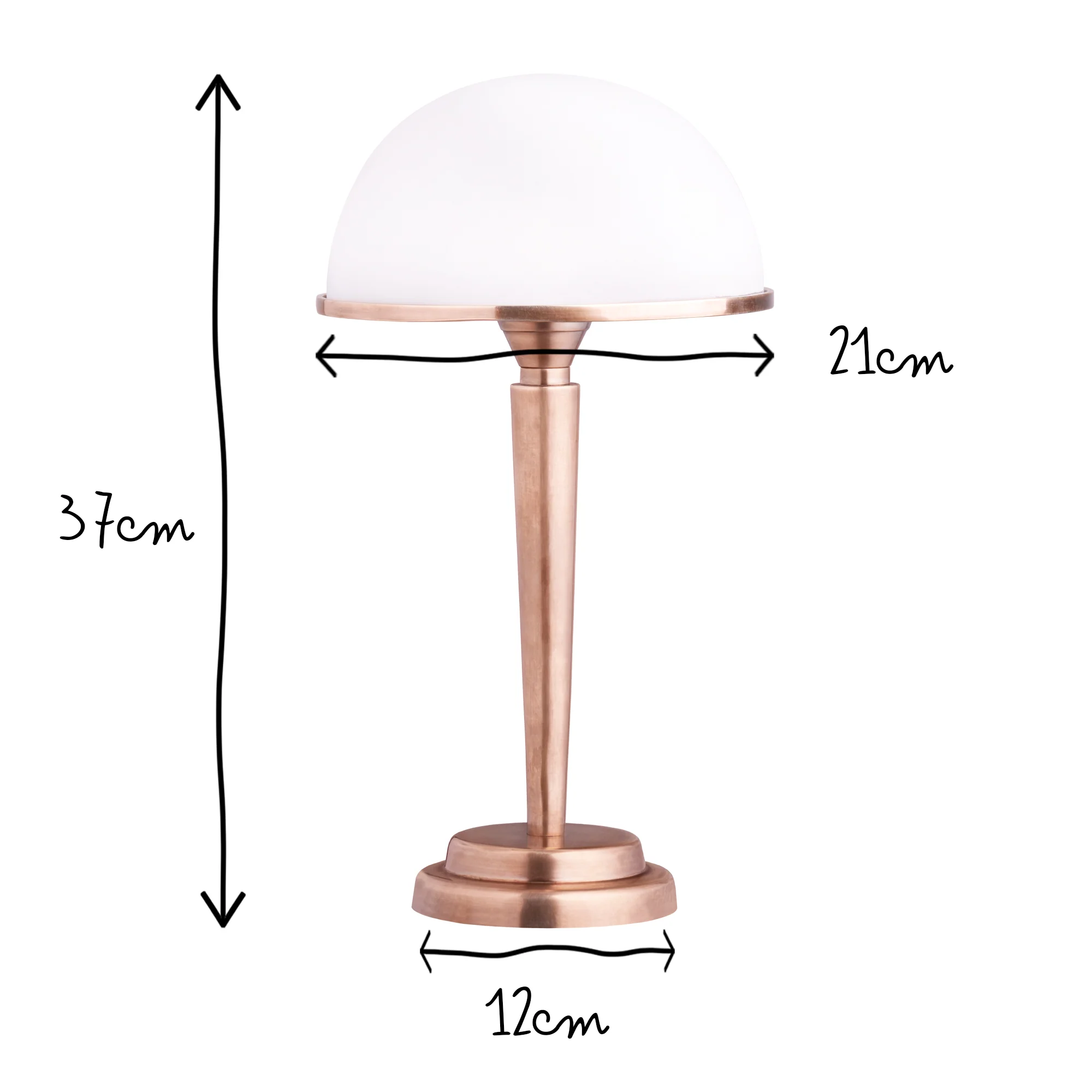 Romi table lamp in brass and glass - Image 10
