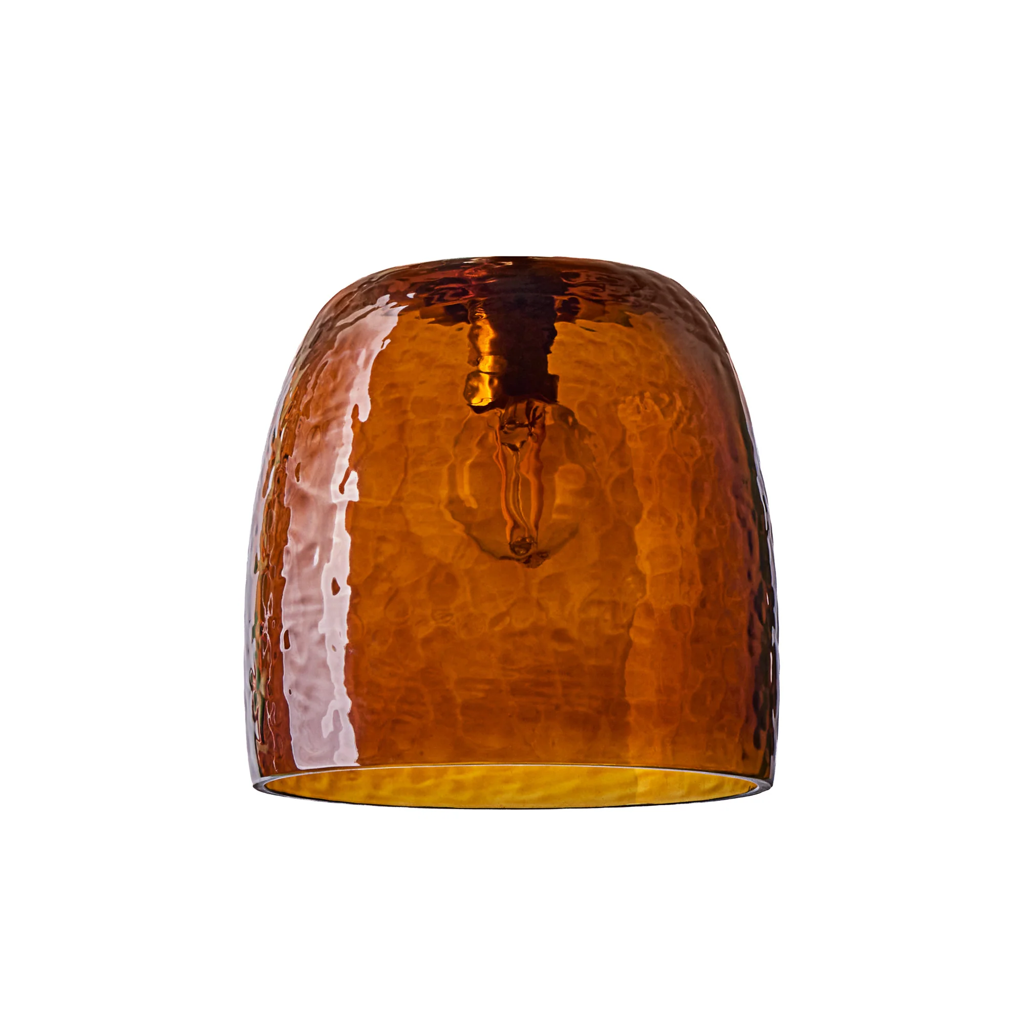 Rory Pendant shade in Amber hammered Glass