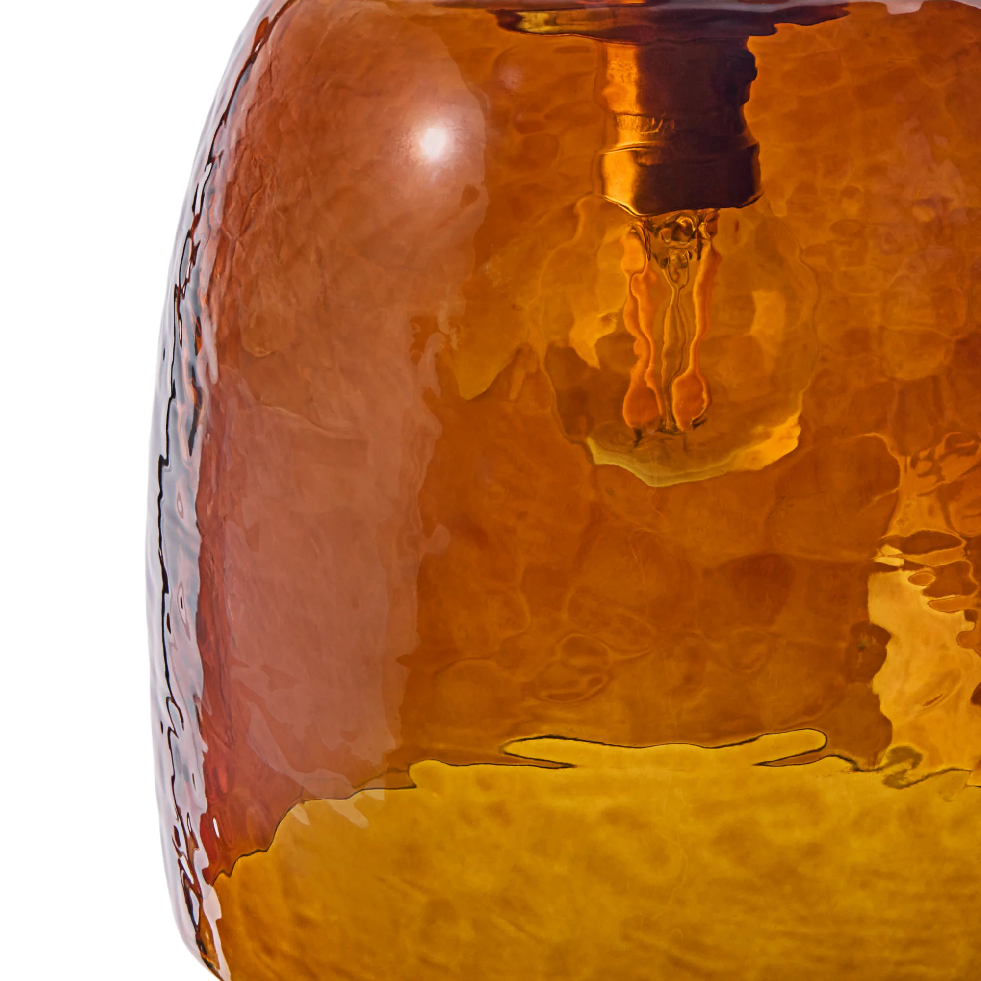 Rory Pendant shade in Amber hammered Glass - Image 2