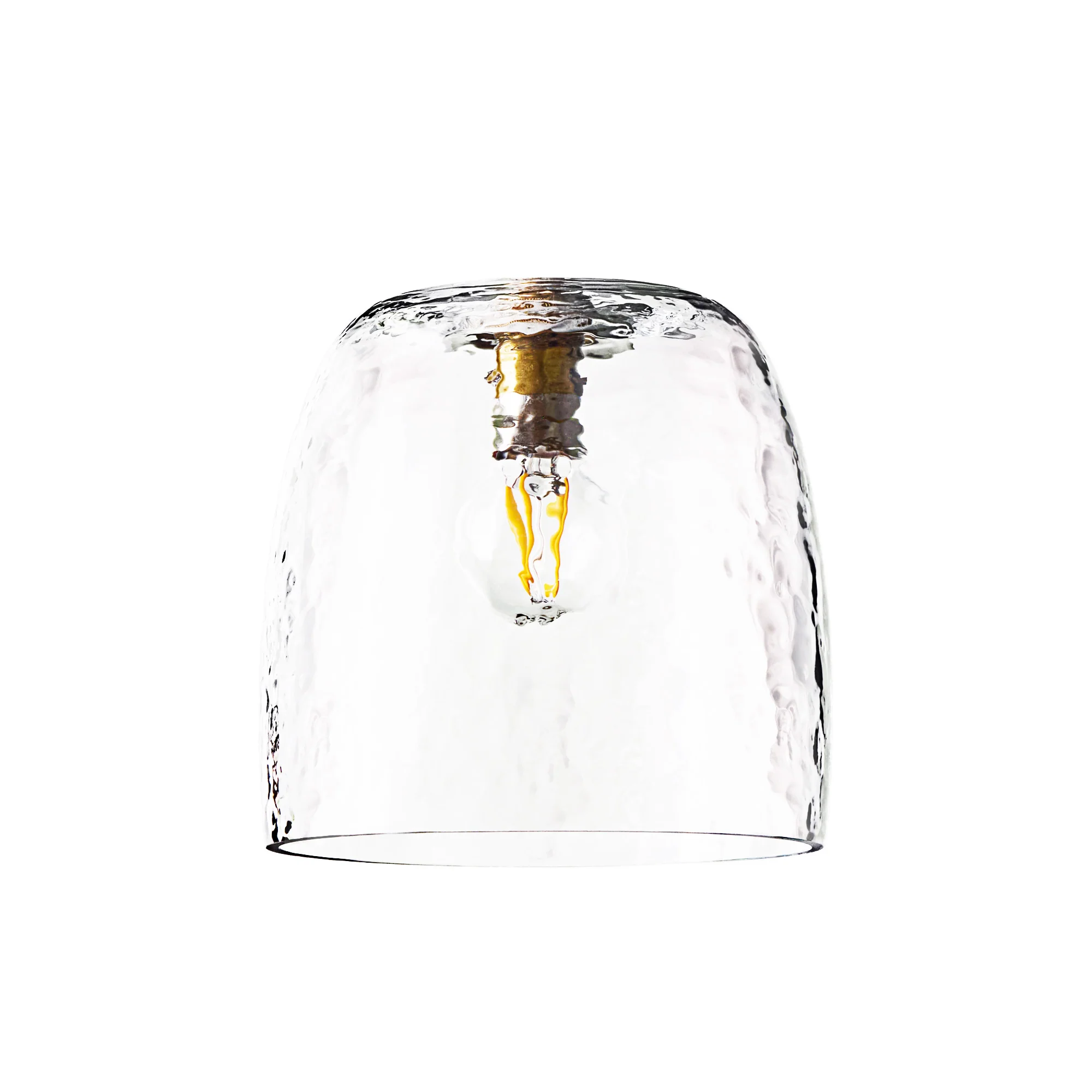 Rory Pendant Shade in Clear Hammered Glass