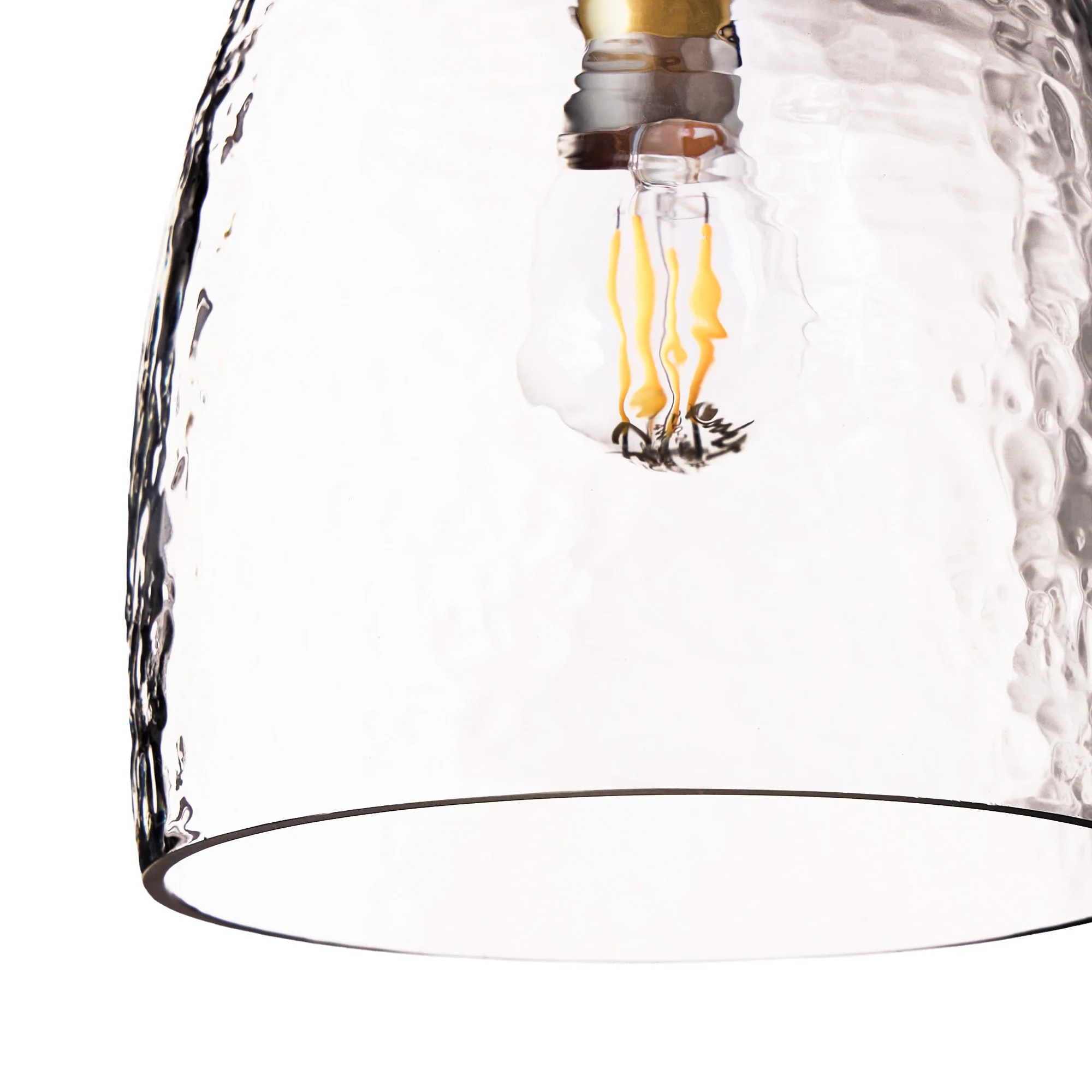 Rory Pendant Shade in Clear Hammered Glass - Image 6