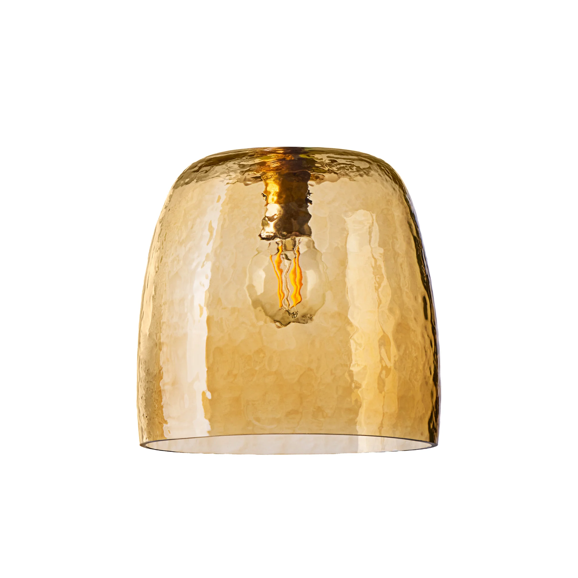 Rory pendant Shade in Honey Hammered Glass