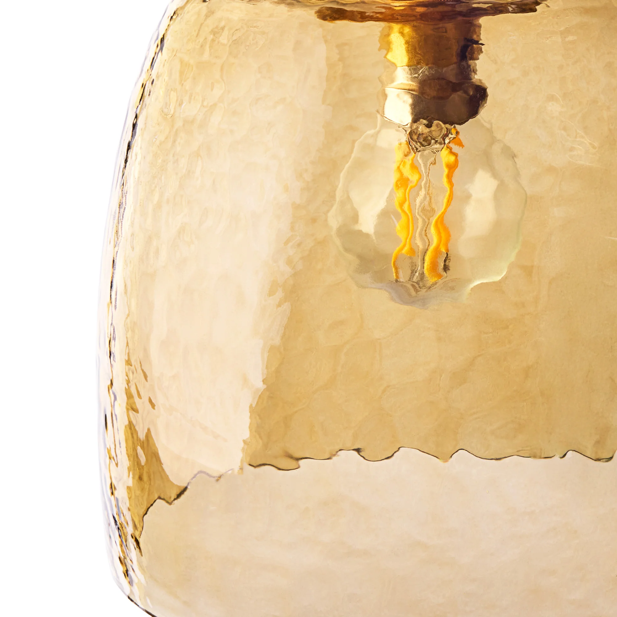Rory pendant Shade in Honey Hammered Glass - Image 2
