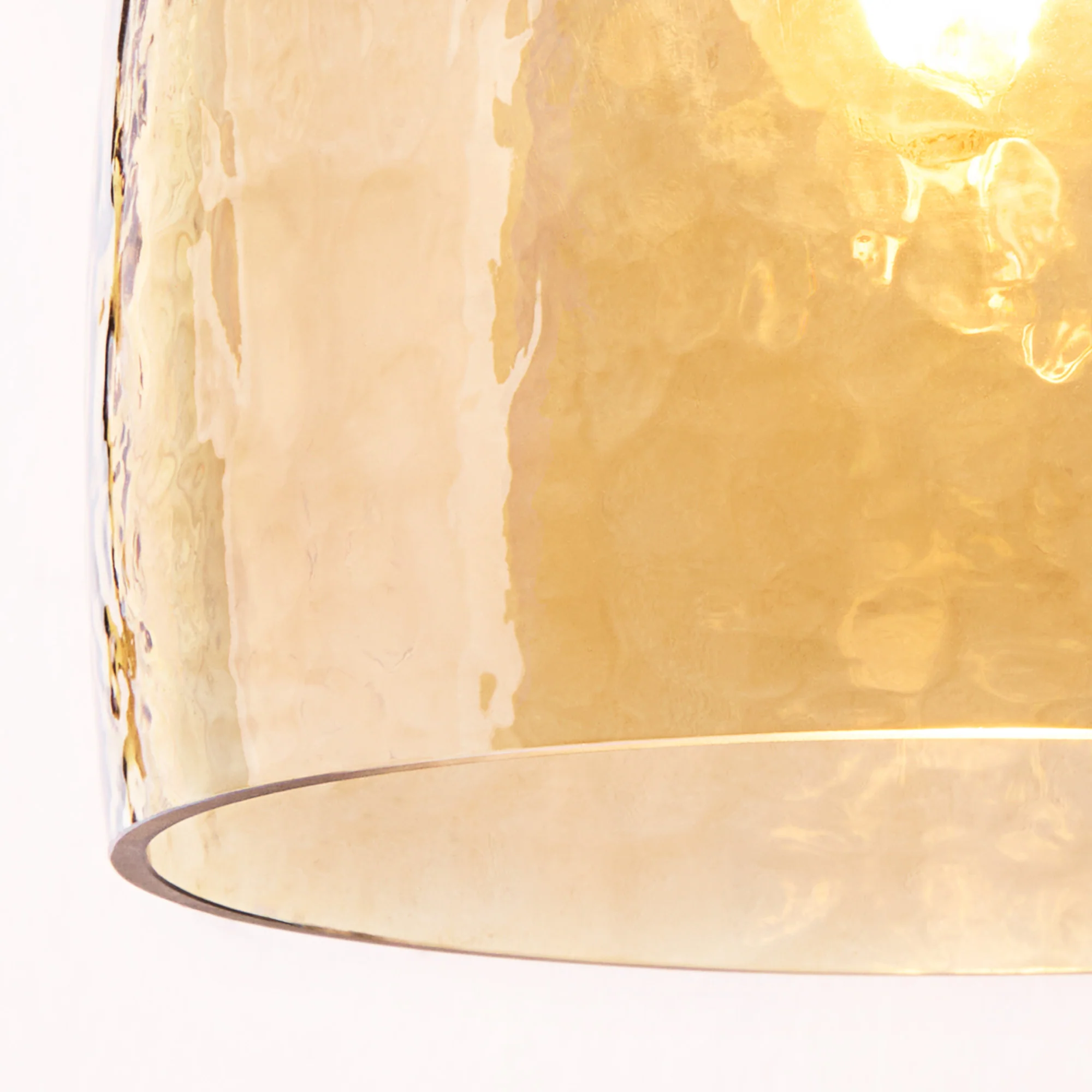 Rory pendant Shade in Honey Hammered Glass - Image 7