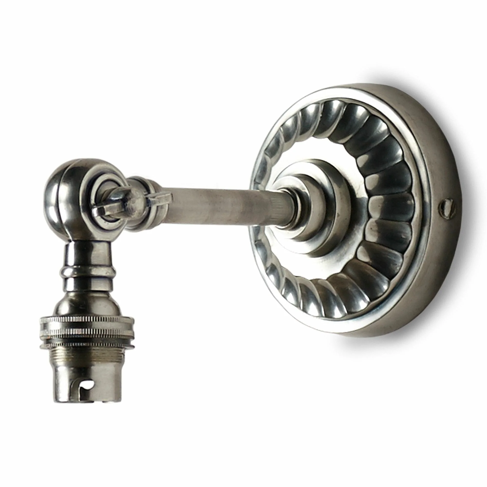 Rose wall fitting in antiqued silver