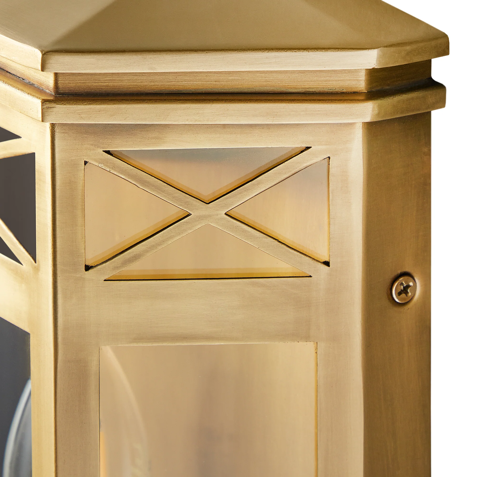 Rothesay IP44 exterior wall light in brass - Image 10