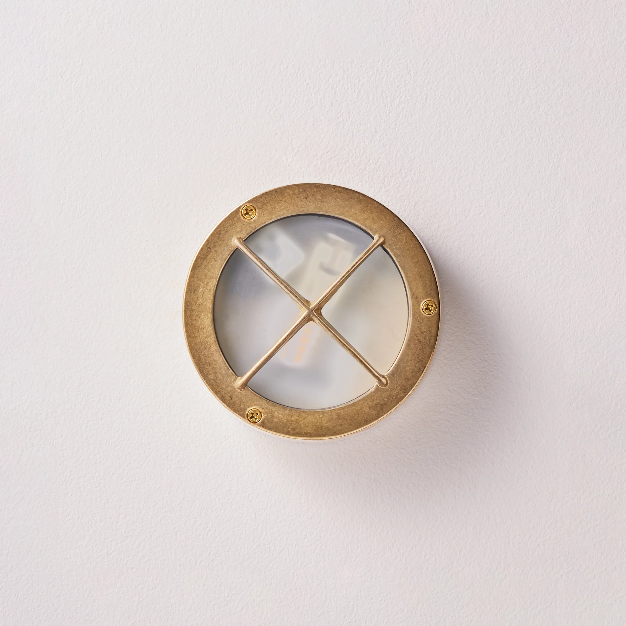 Runswick IP54 bulkhead in natural unlacquered brass - Image 8