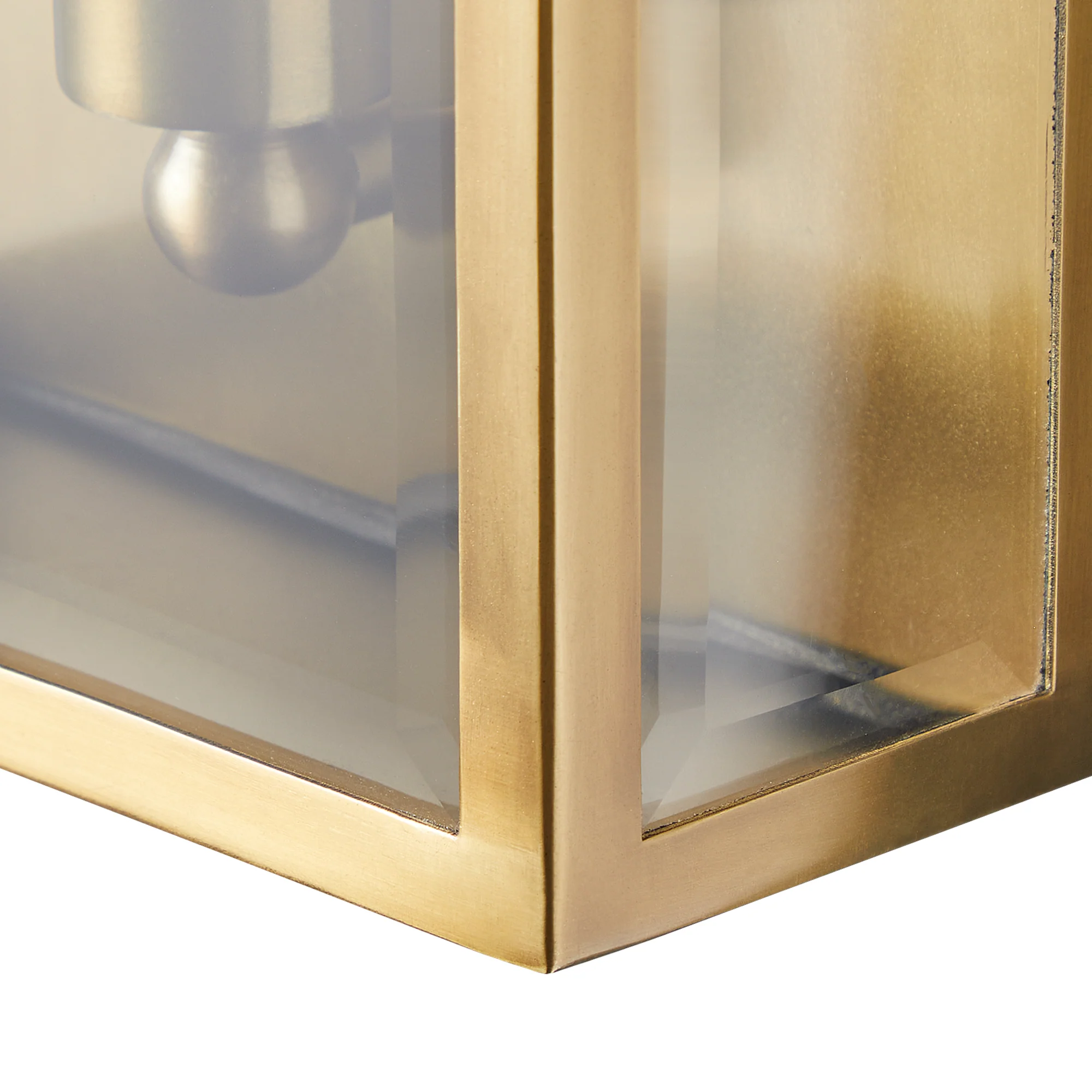 Salcombe IP44 exterior wall light in antique brass - Image 11