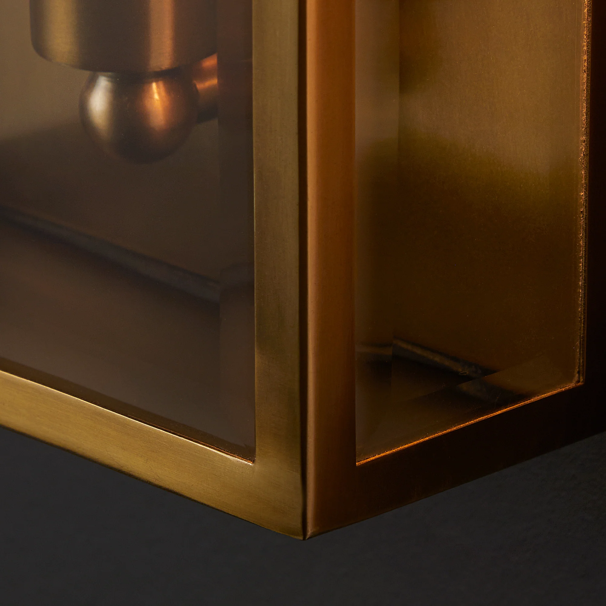 Salcombe IP44 exterior wall light in antique brass - Image 12