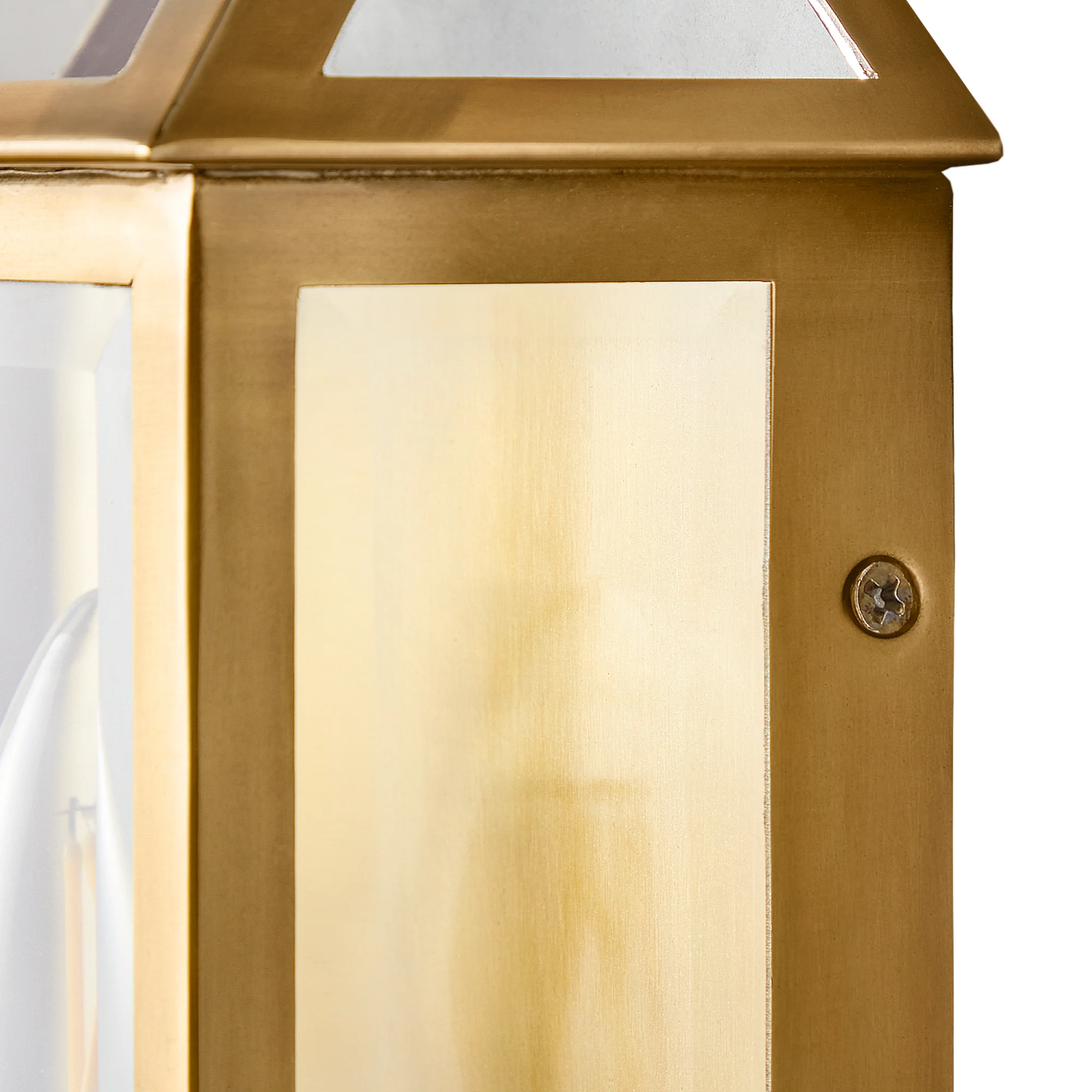 Salcombe IP44 exterior wall light in antique brass - Image 5