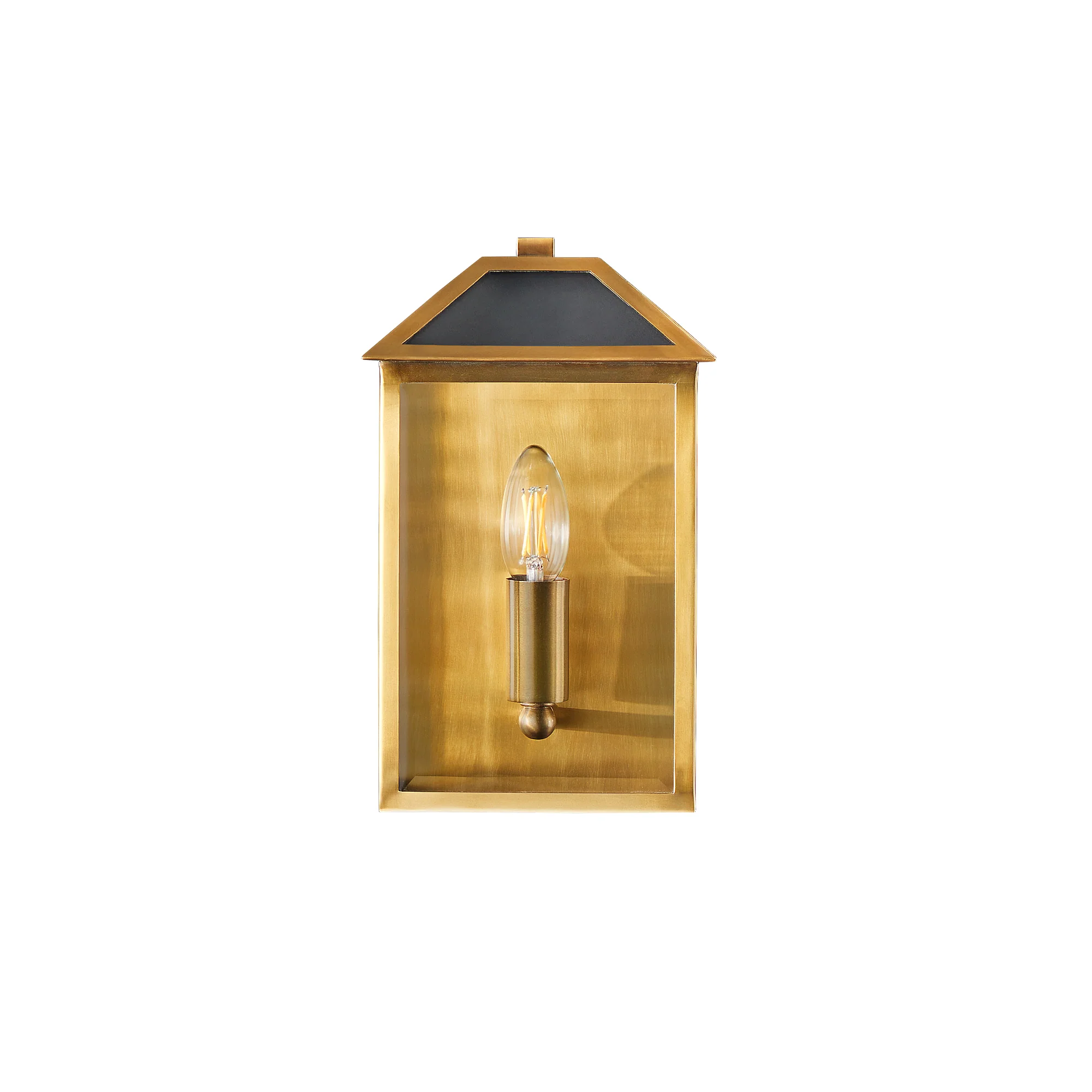 Salcombe IP44 exterior wall light in antique brass - Image 8