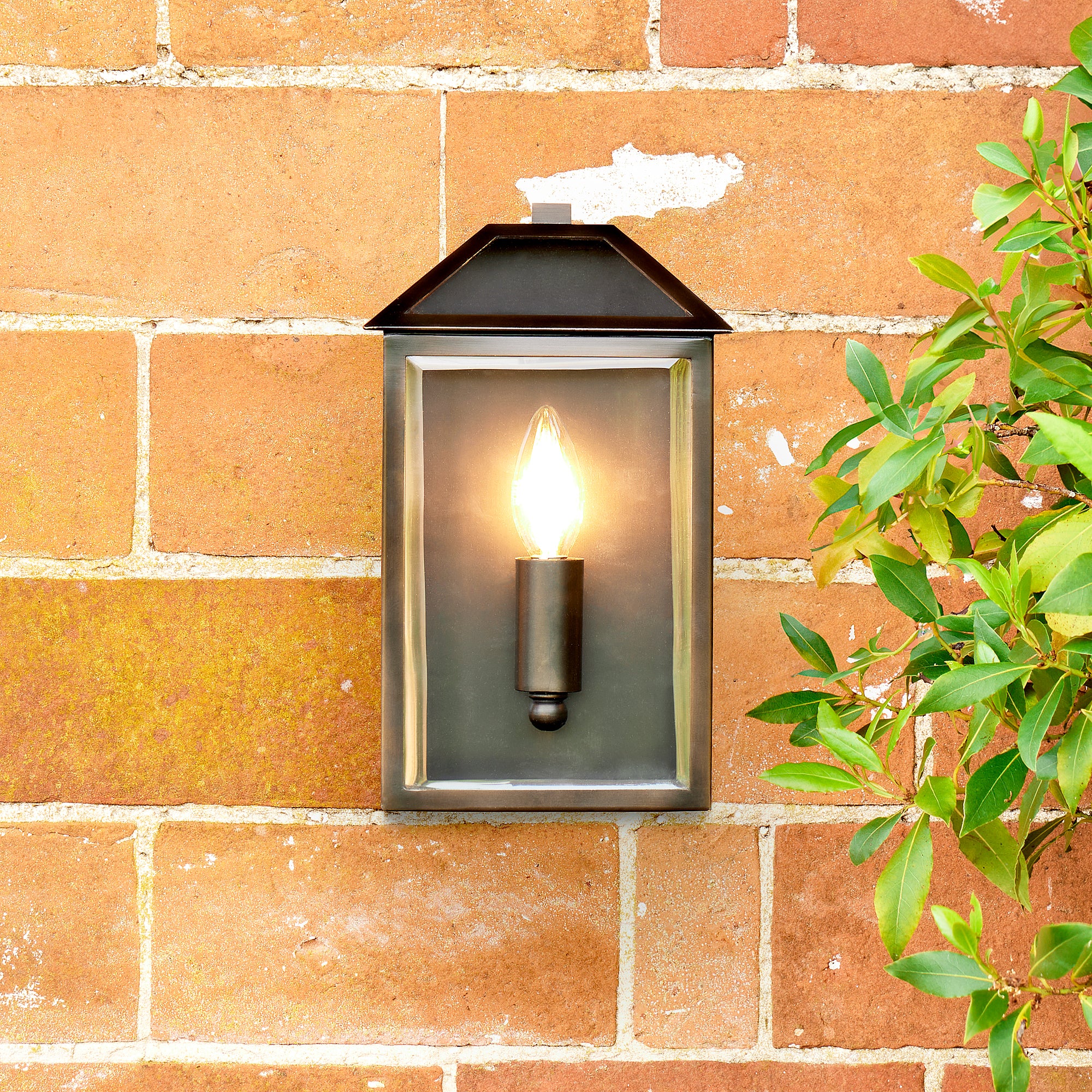 Salcombe IP44 exterior wall light in bronze - Image 2