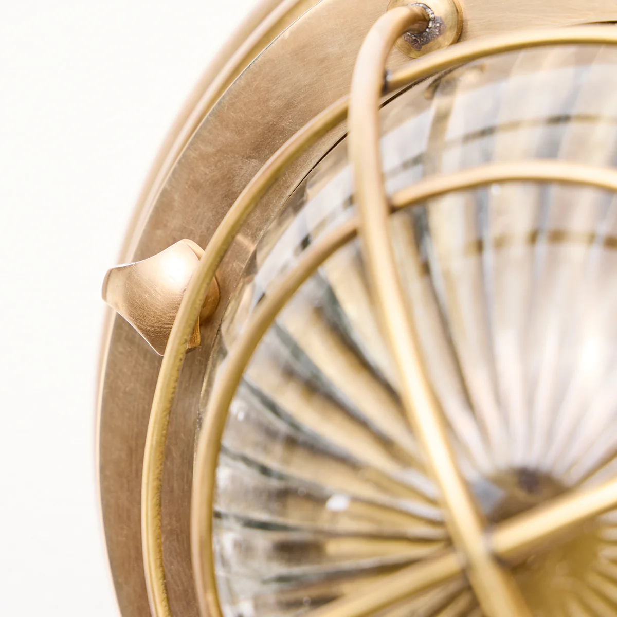 Saturina IP54 flush light in brass and glass - Image 11