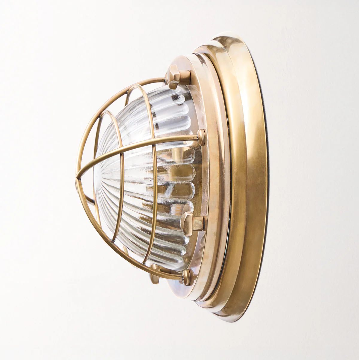 Saturina IP54 flush light in brass and glass - Image 12