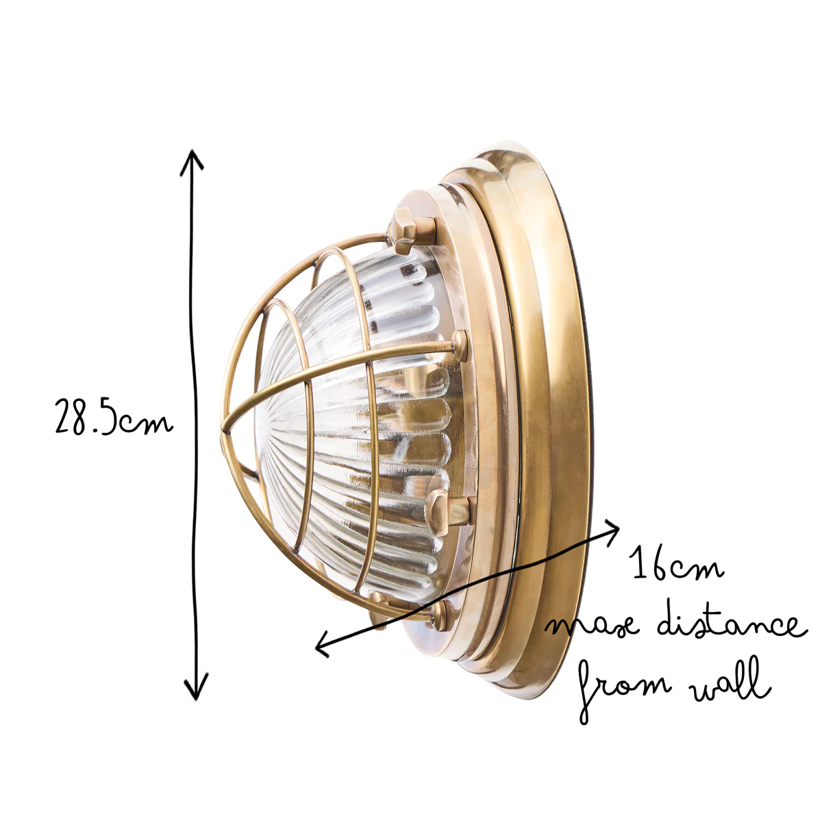 Saturina IP54 flush light in brass and glass - Image 14