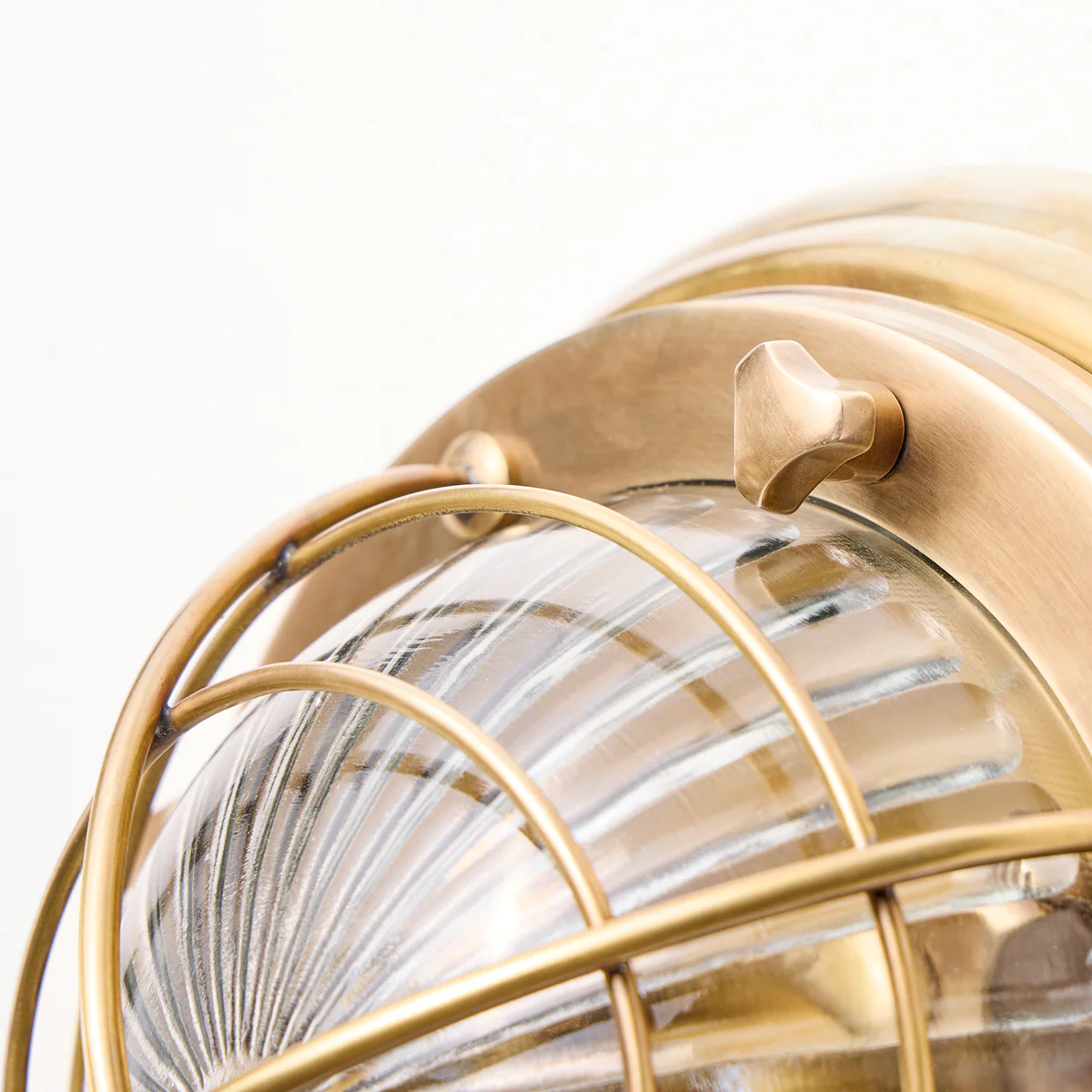 Saturina IP54 flush light in brass and glass - Image 5