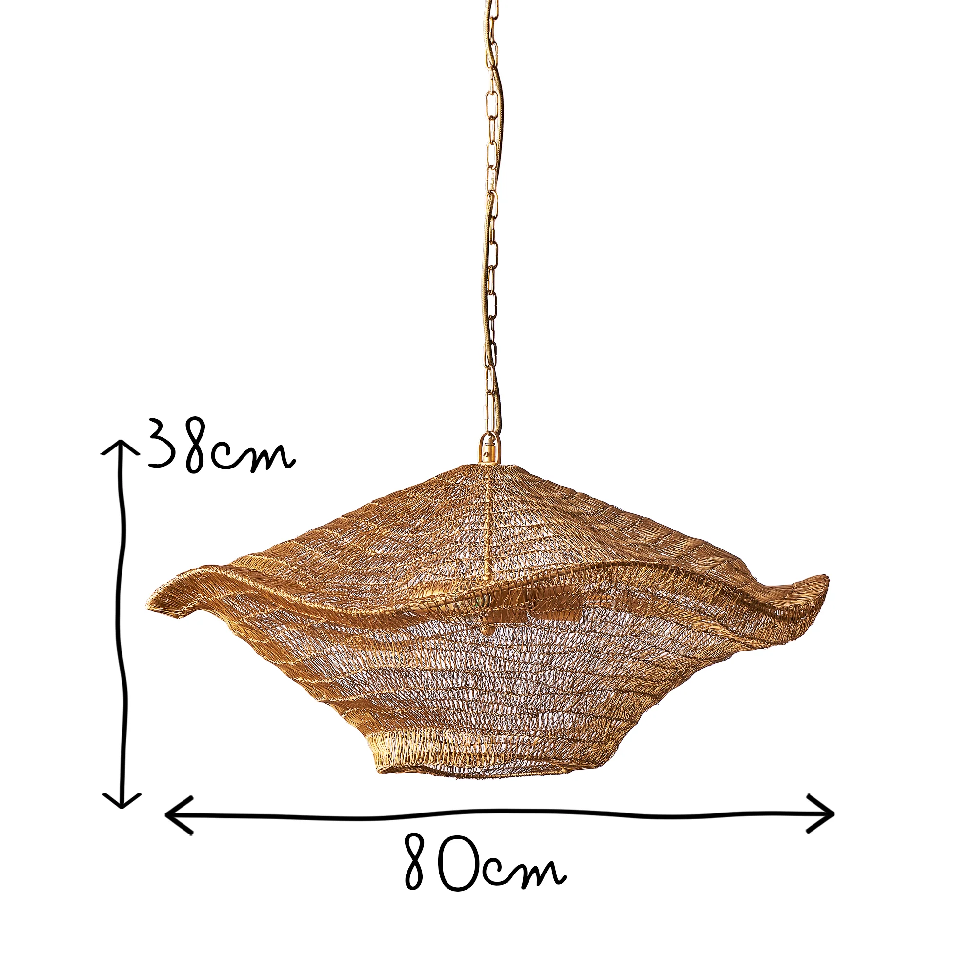 Scrunch pendant in brass - Image 12