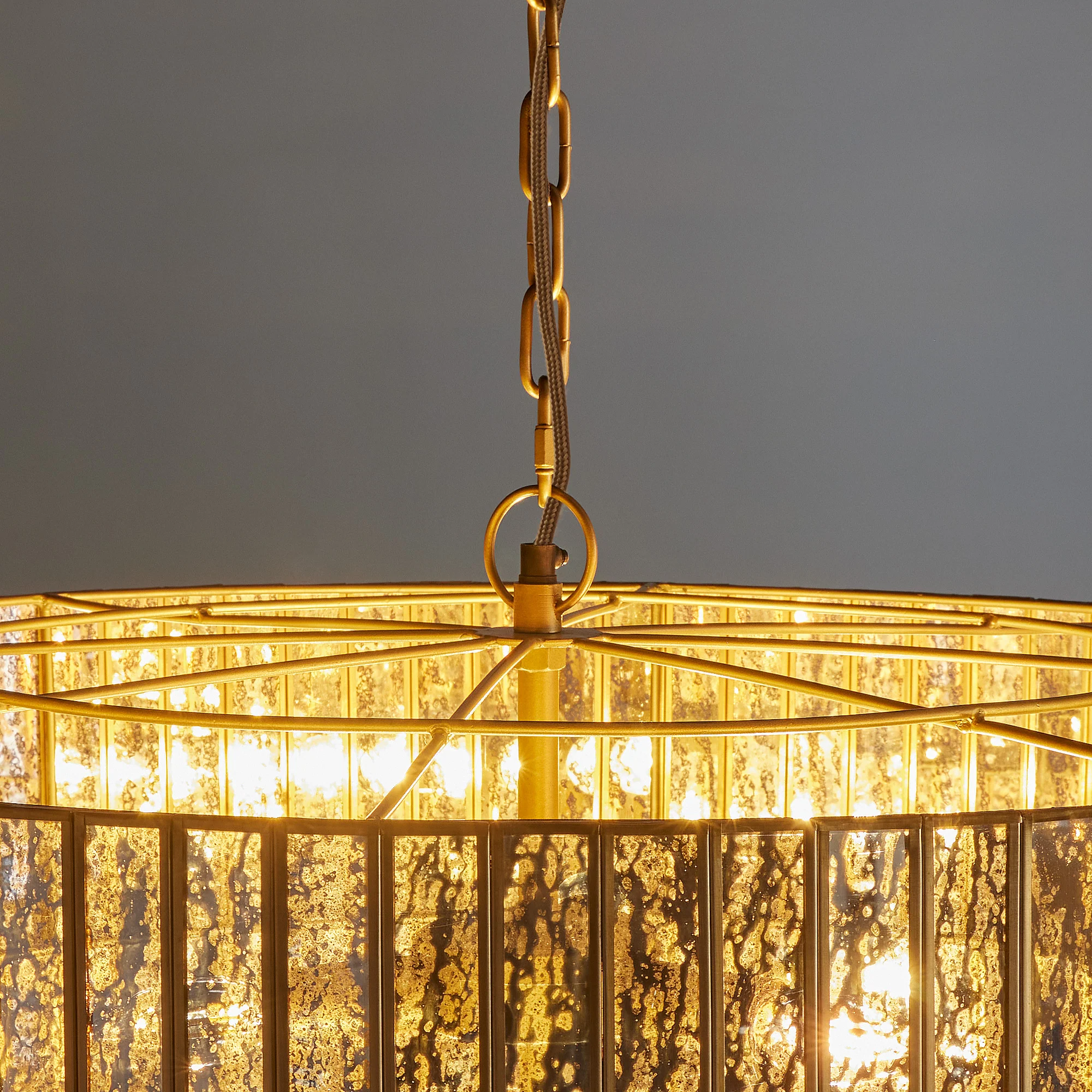 Seven tiered Galactica chandelier in mercurised glass - Image 6