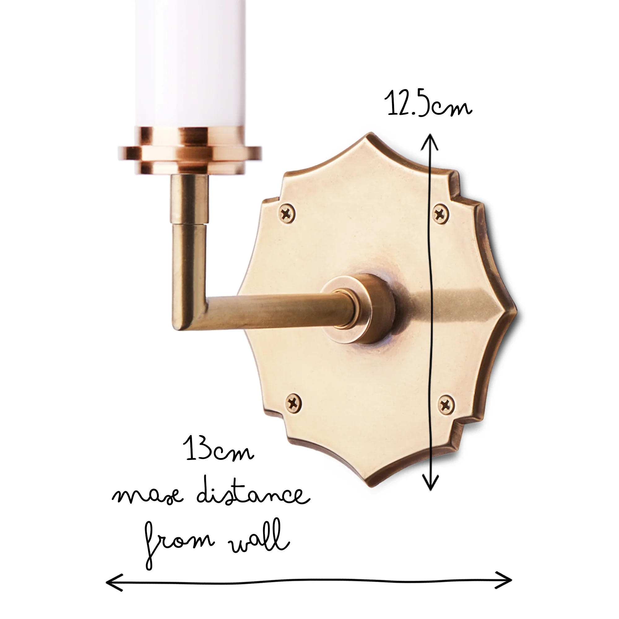 Single Insignia rechargeable wall fitting in antique brass - Image 9
