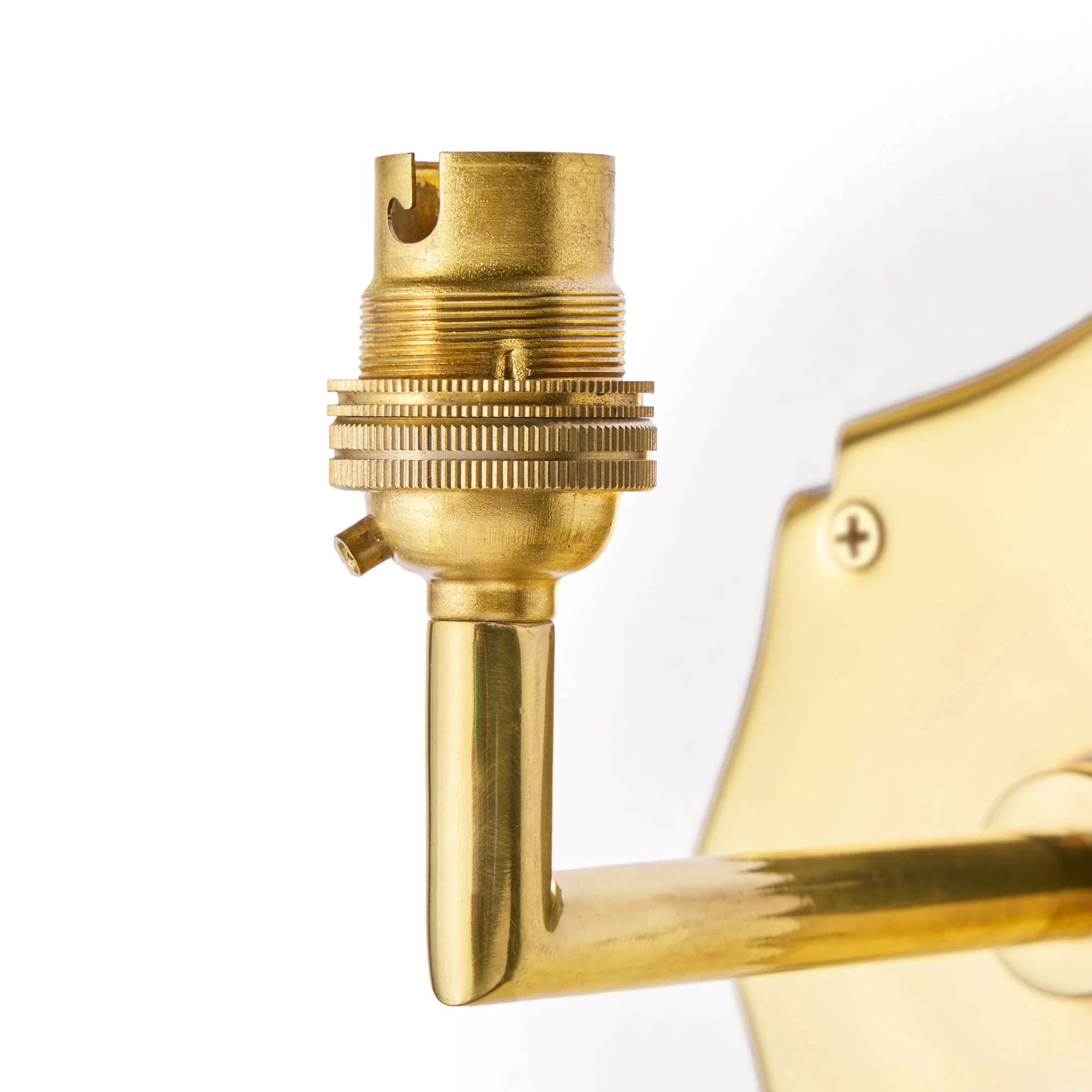 single insignia wall fitting in antique brass - Image 3