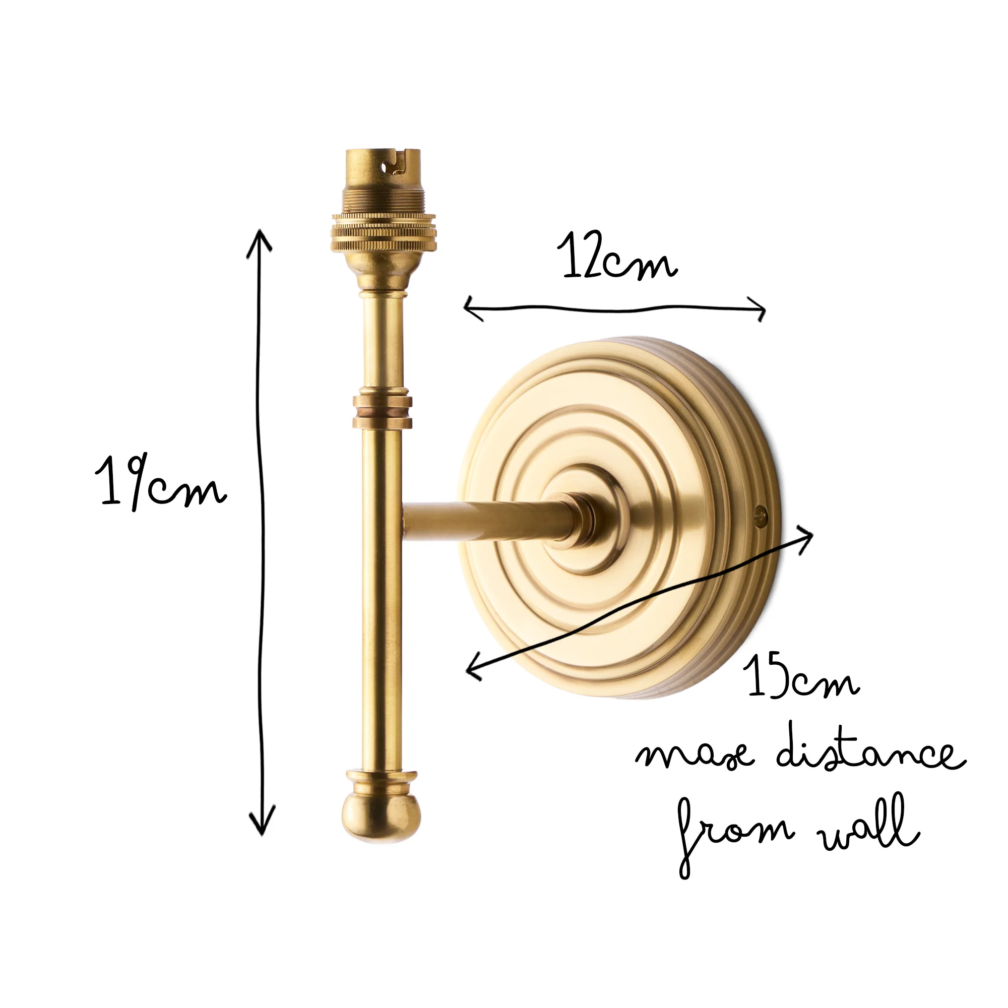 Single Parker wall fitting in antique brass - Image 7