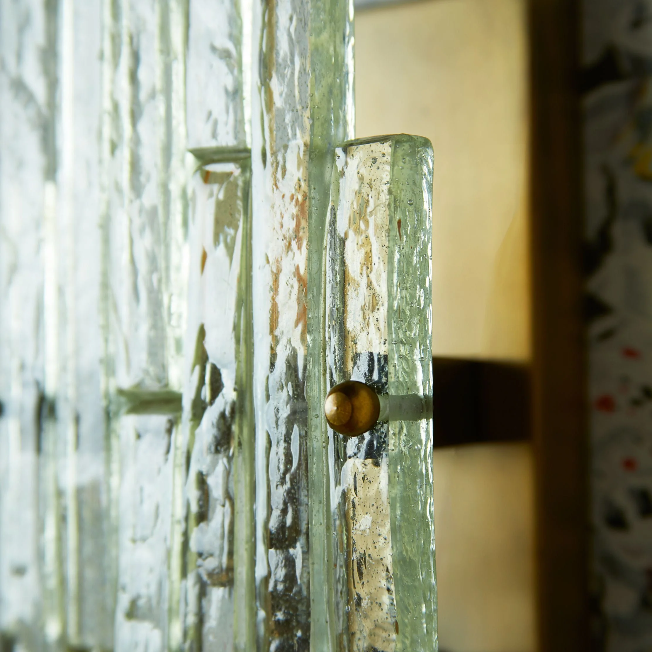 Skystar wall sconce with stepped clear recycled glass strips - Image 5