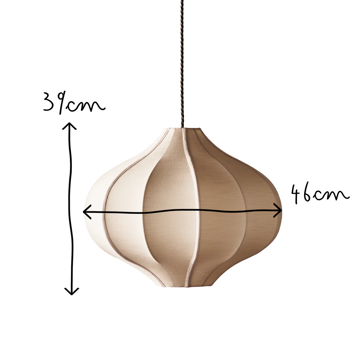 Small onion space shade in sand raw silk - Image 12