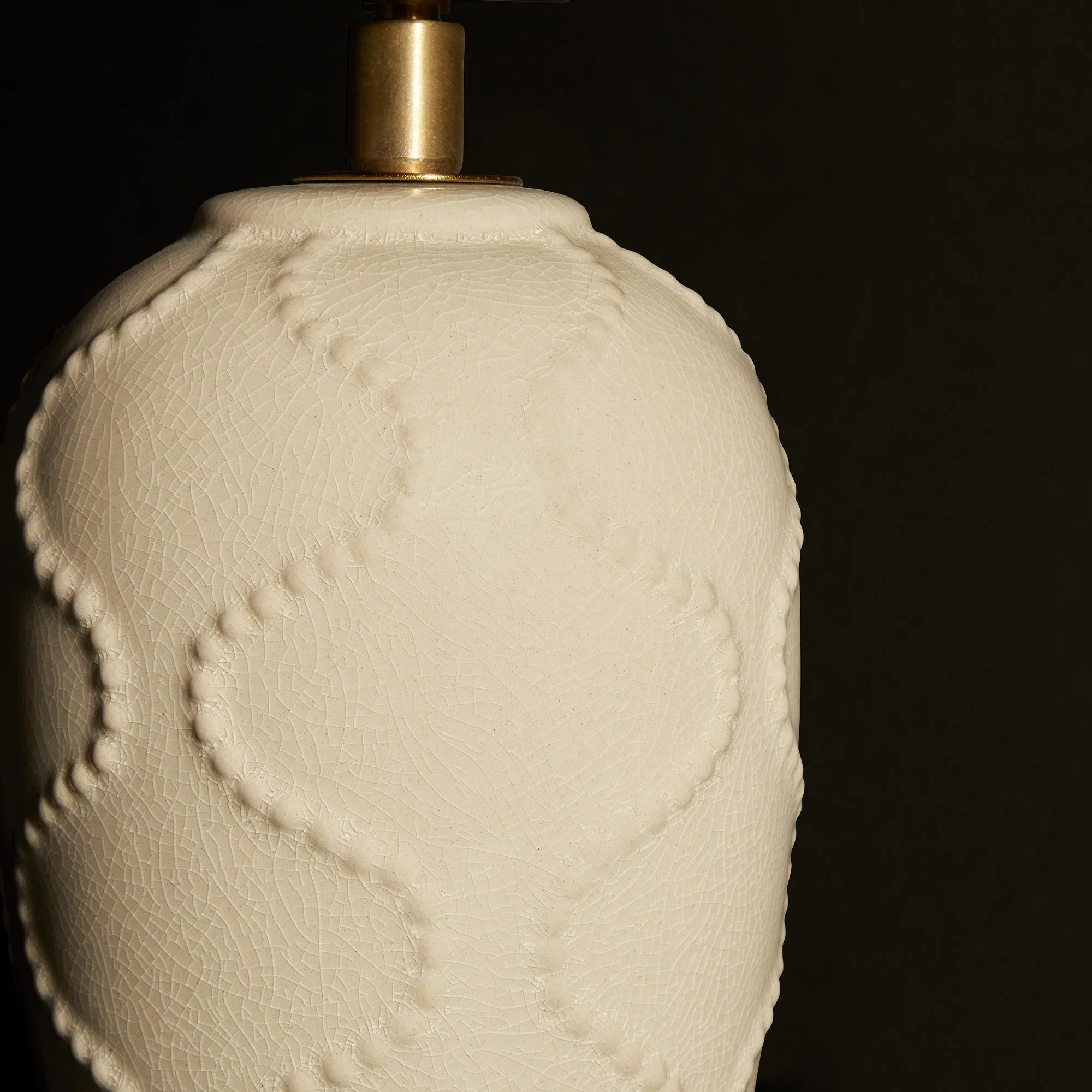 Smaller Bobcheck Table Lamp in Stone - Image 3