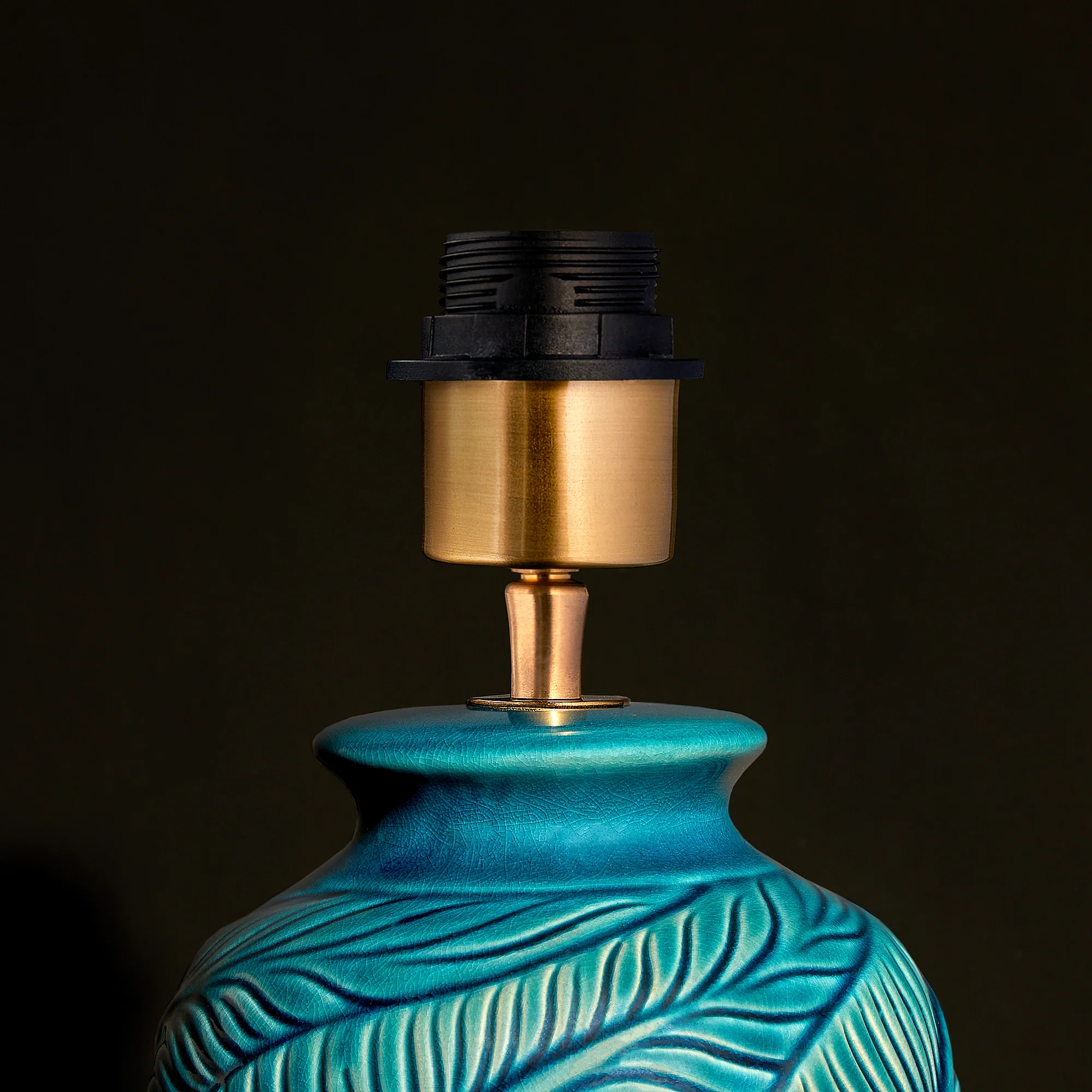 Smaller Bonello bedside lamp in blue - Image 3