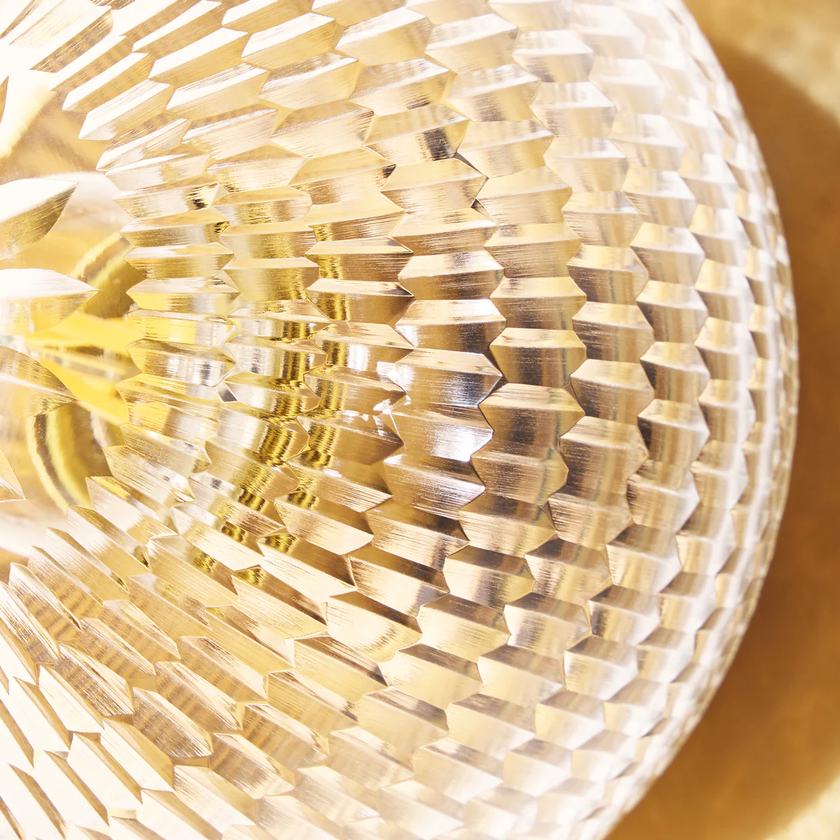 Smaller Burgh IP54 wall light in cut glass and brass - Image 8