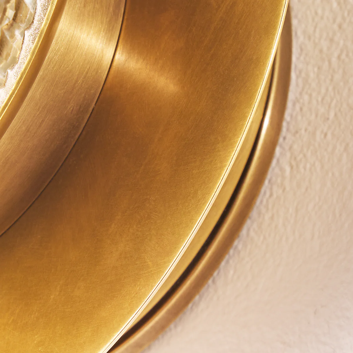 Smaller Burgh IP54 wall light in cut glass and brass - Image 9