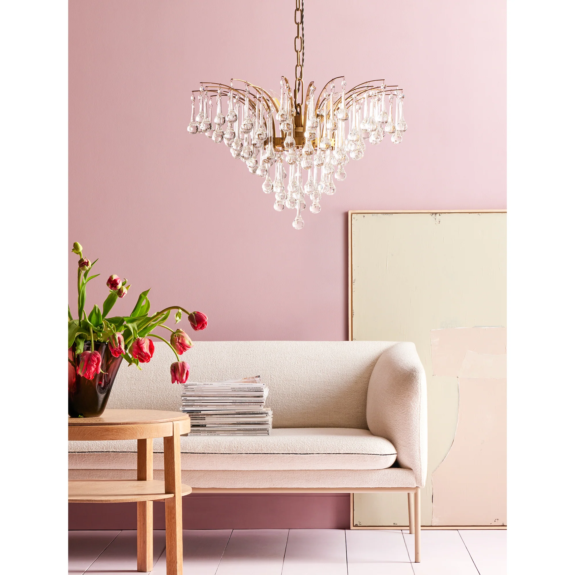Smaller Capulet chandelier in glass and brass - Image 3