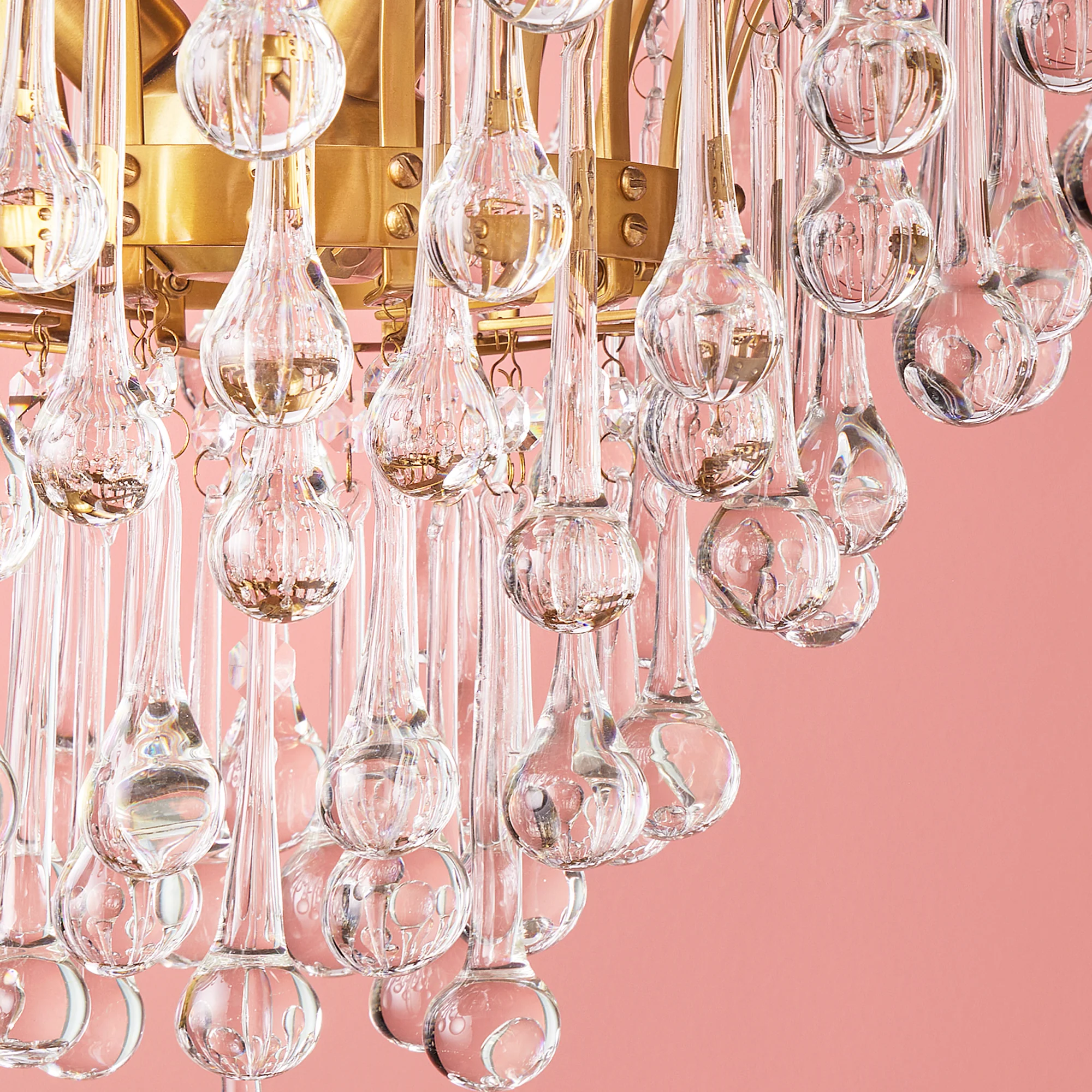 Smaller Capulet chandelier in glass and brass - Image 6