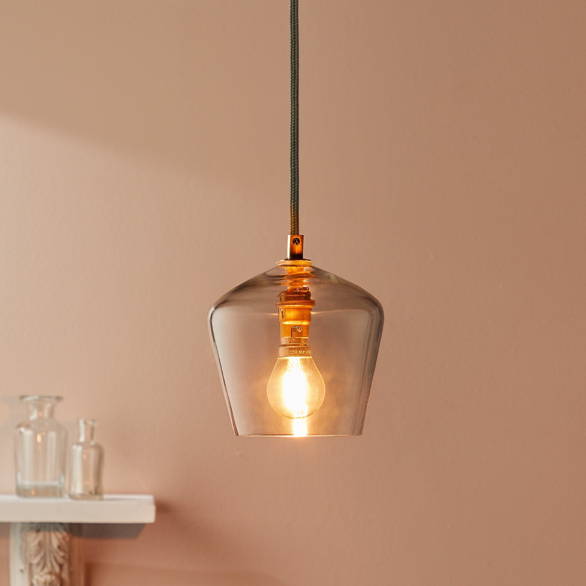 Smaller Demijohn pendant in clear blown glass - Image 2