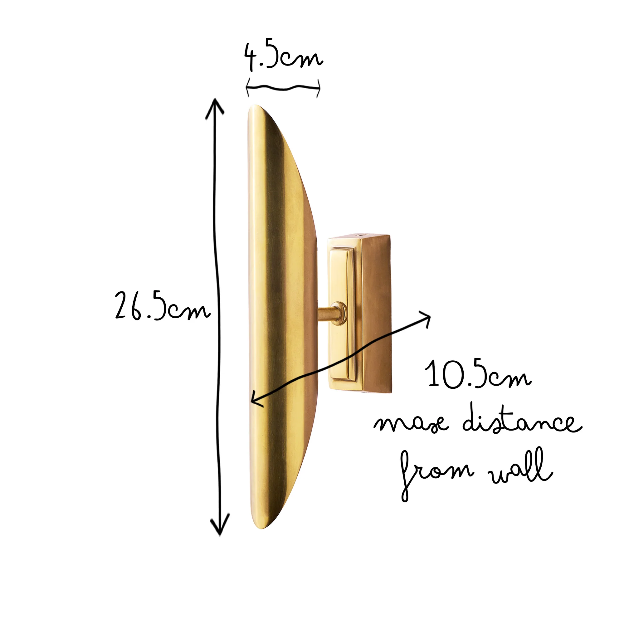 Smaller Duet wall light in brass - Image 10