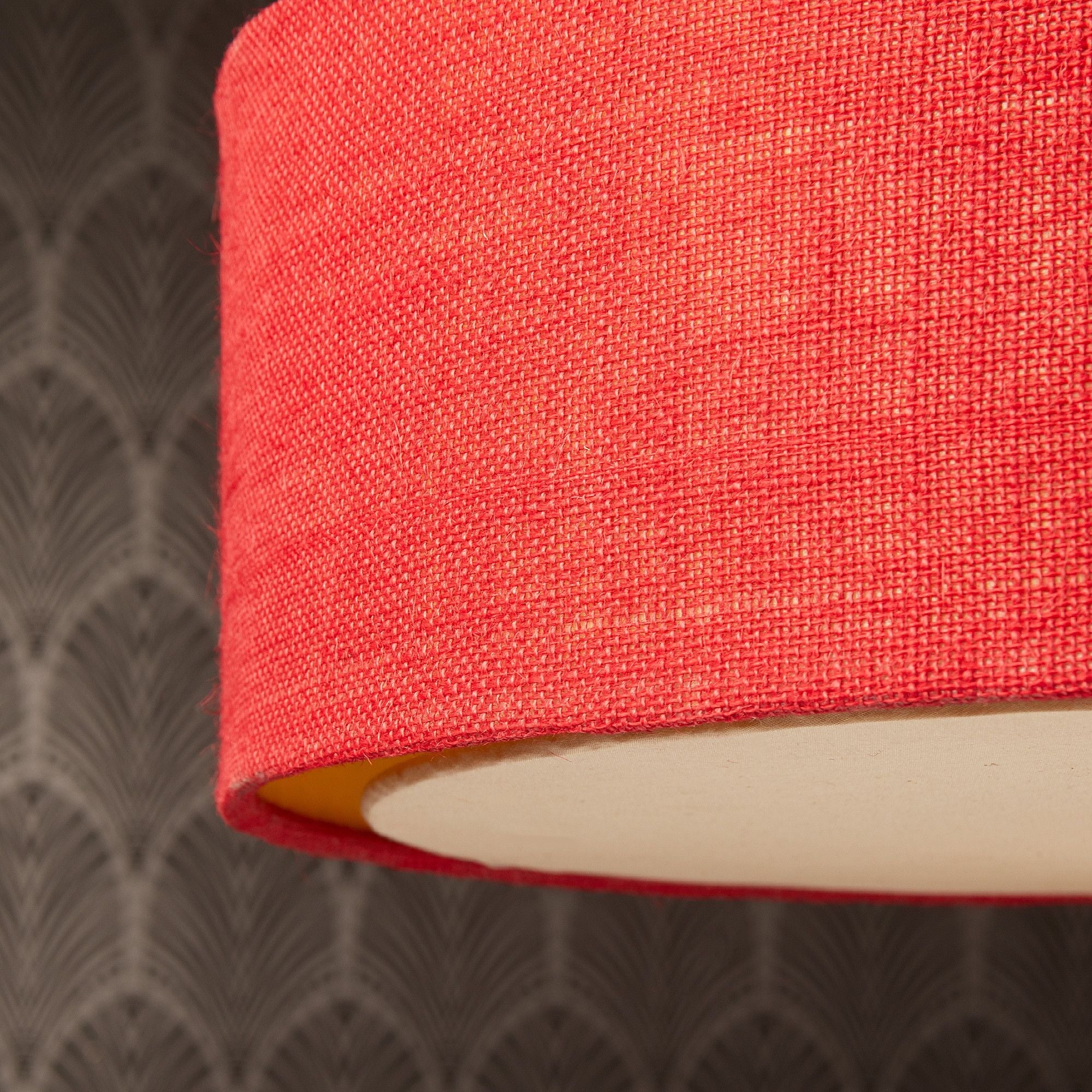 Smaller Jute pendant in red with baffle - Image 4