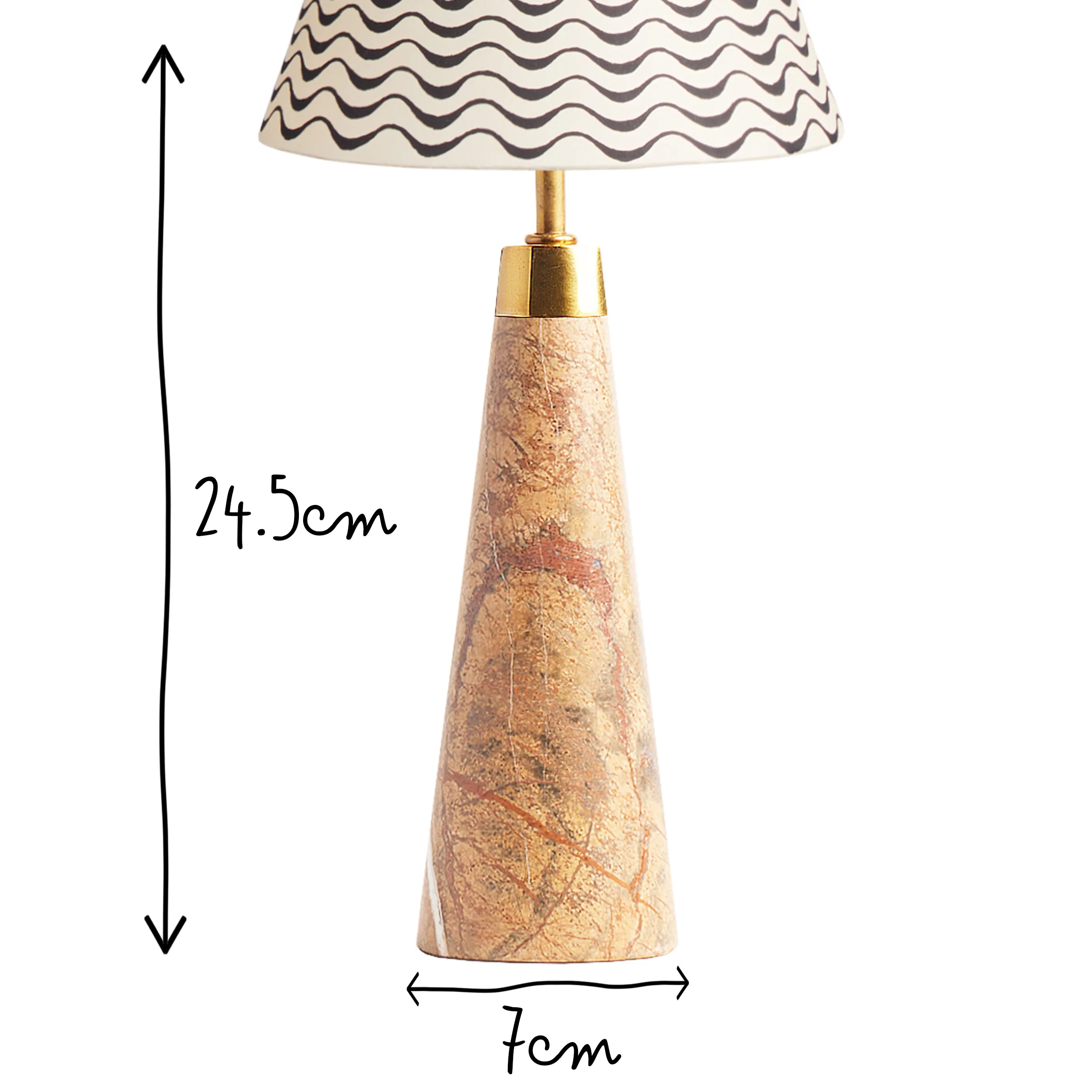 Smaller marmaron rechargeable table lamp in brown - Image 10