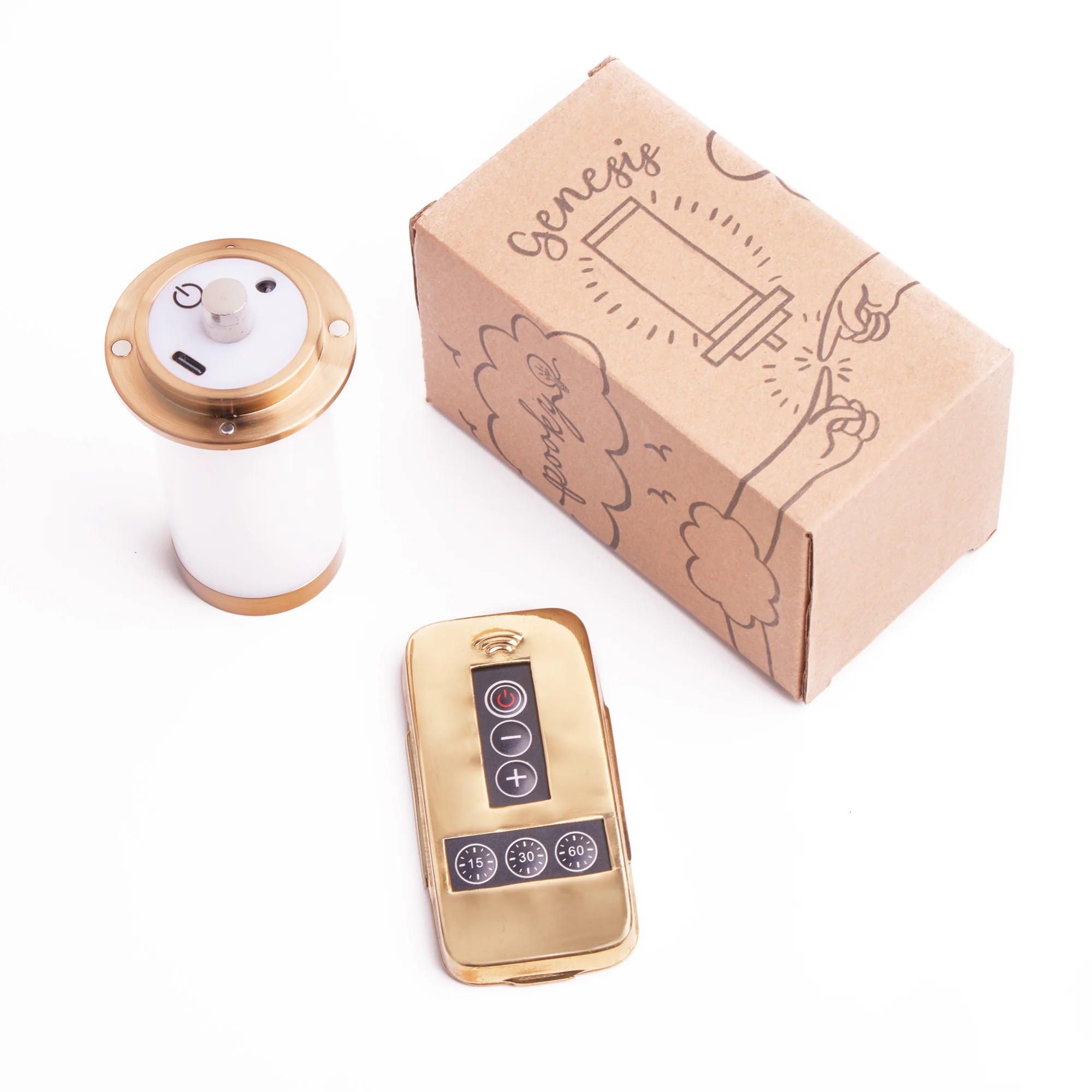 Smaller marmaron rechargeable table lamp in brown - Image 9
